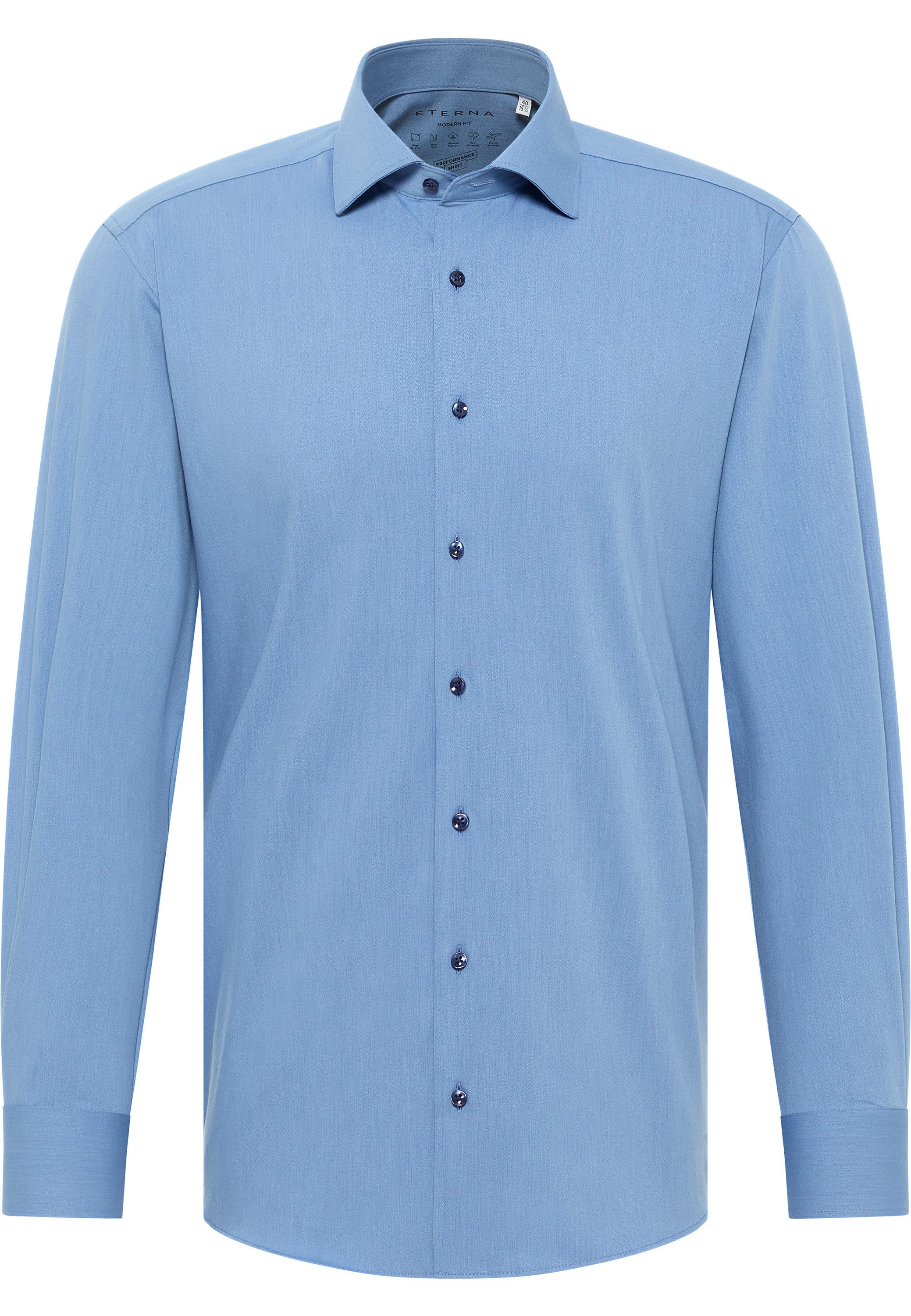 Eterna Overhemd met lange mouwen MODERN FIT NON IRON (strijkvrij)