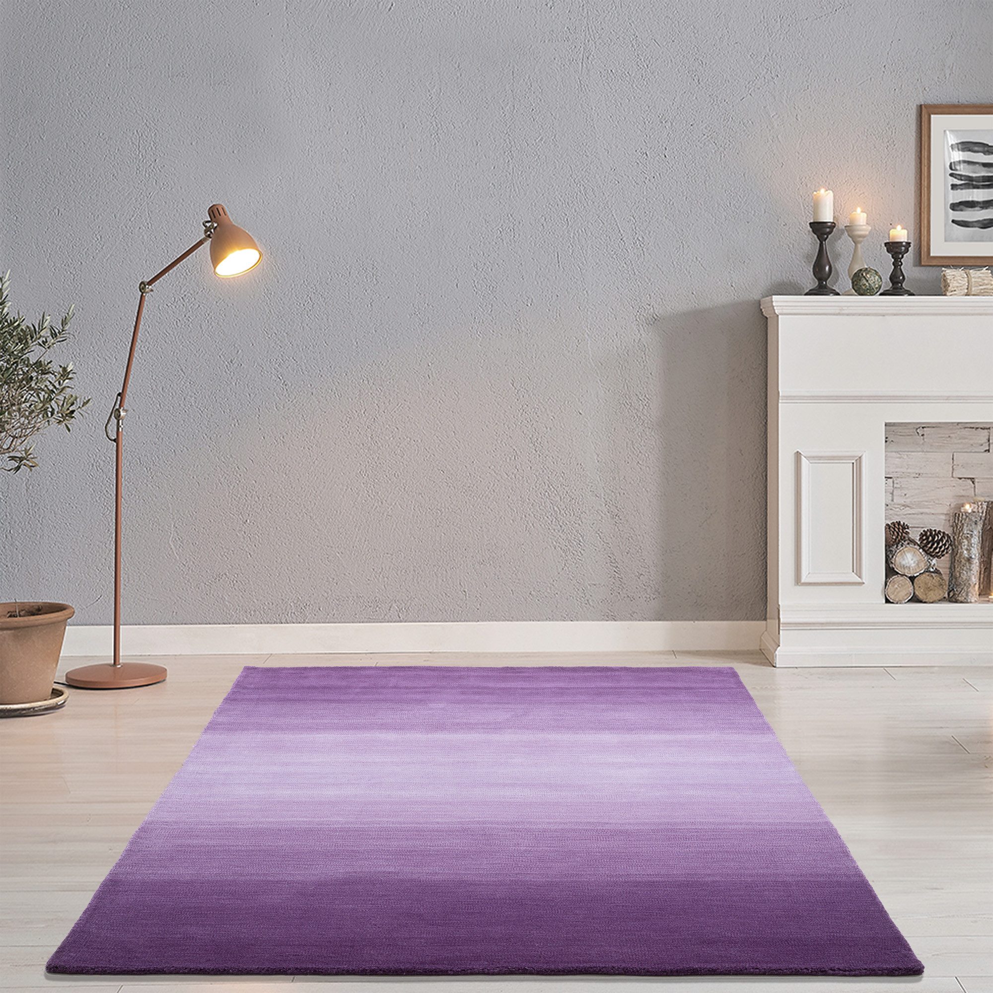 THEKO Wollen kleed Wool Comfort Handgeweven vloerkleed, zuivere wol, met de hand geweven, briljante kleuren, Scandinavisch