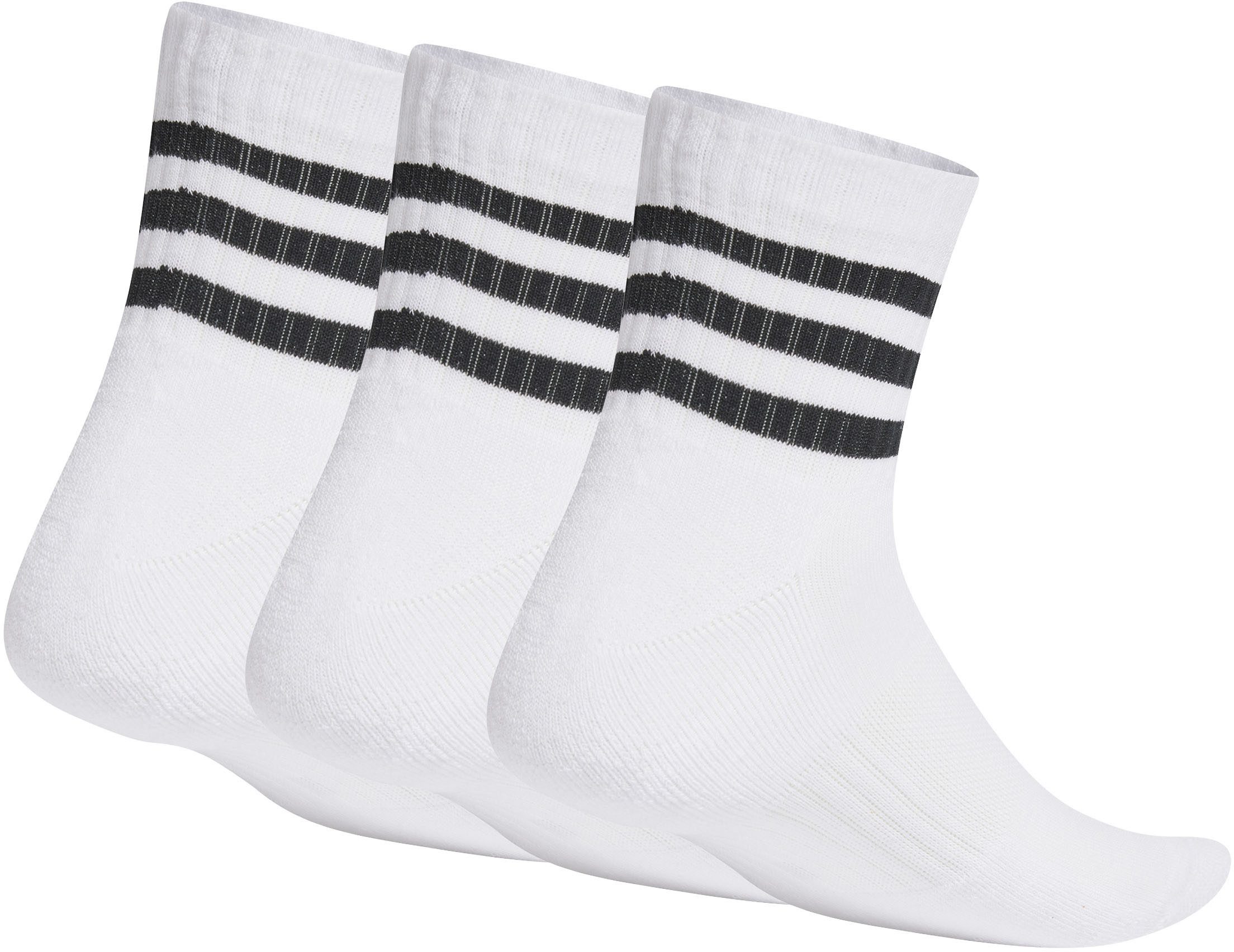 adidas Performance Functionele sokken 3 STRIPES CUSHIONED SPORTSWEAR MIDCUT SOKKEN, 3 PAAR (3 paar)