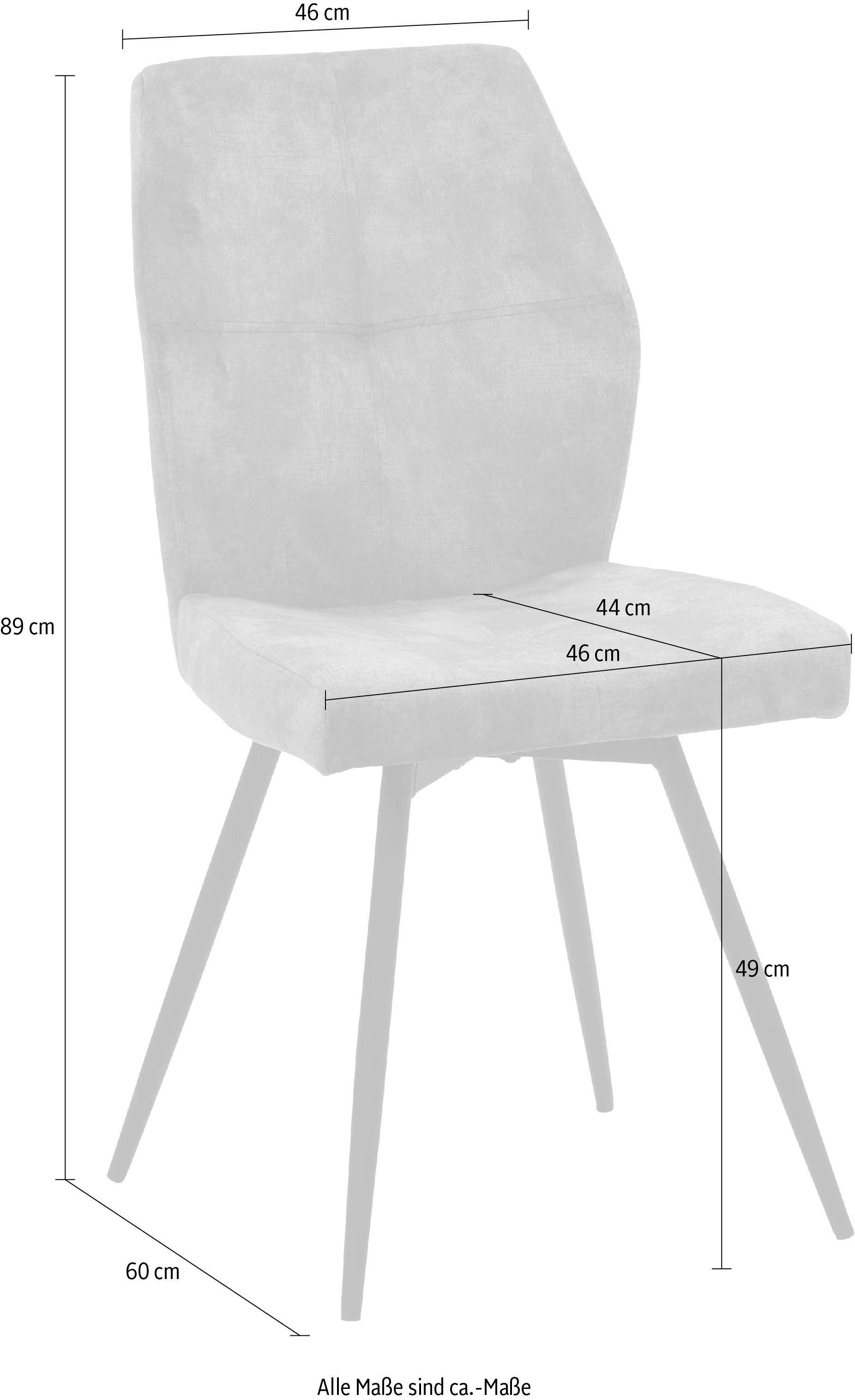 HELA Eetkamerstoel Janina 360° draaibaar (set)