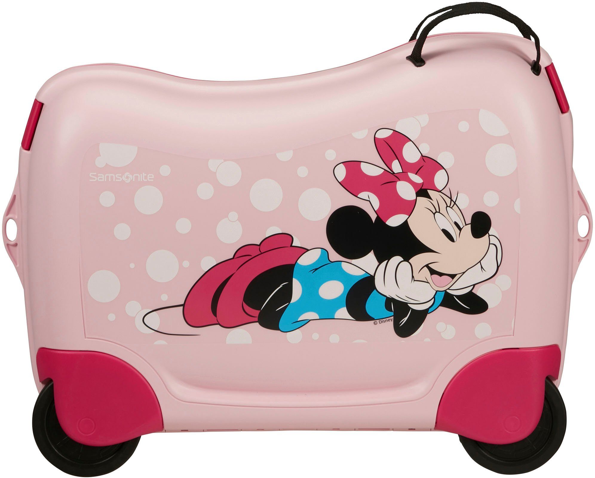 Samsonite Kinderkoffer Dream2Go Ride-on Trolley Disney Minnie Glitter Handbagage kinderreis koffer om op te zitten en te trekken
