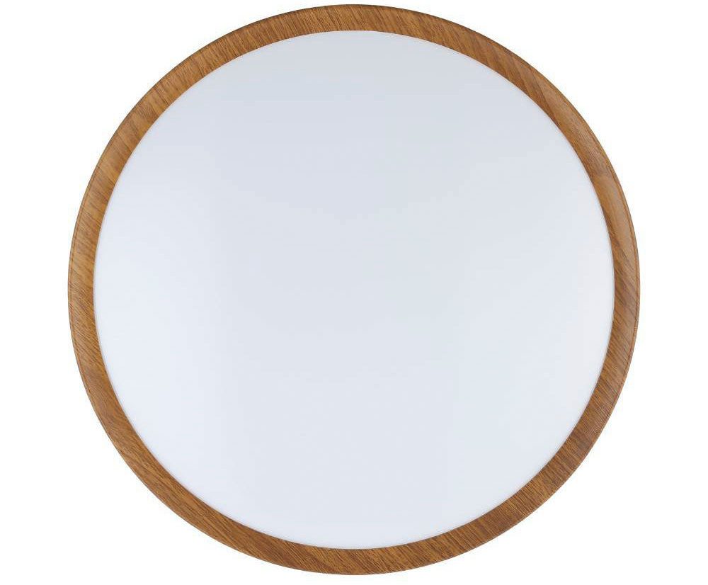 EGLO Plafondlamp MUSURITA Plafondlamp, woonkamer, staal, kunststof, houtlook, wit, Ø 34 cm (1 stuk)