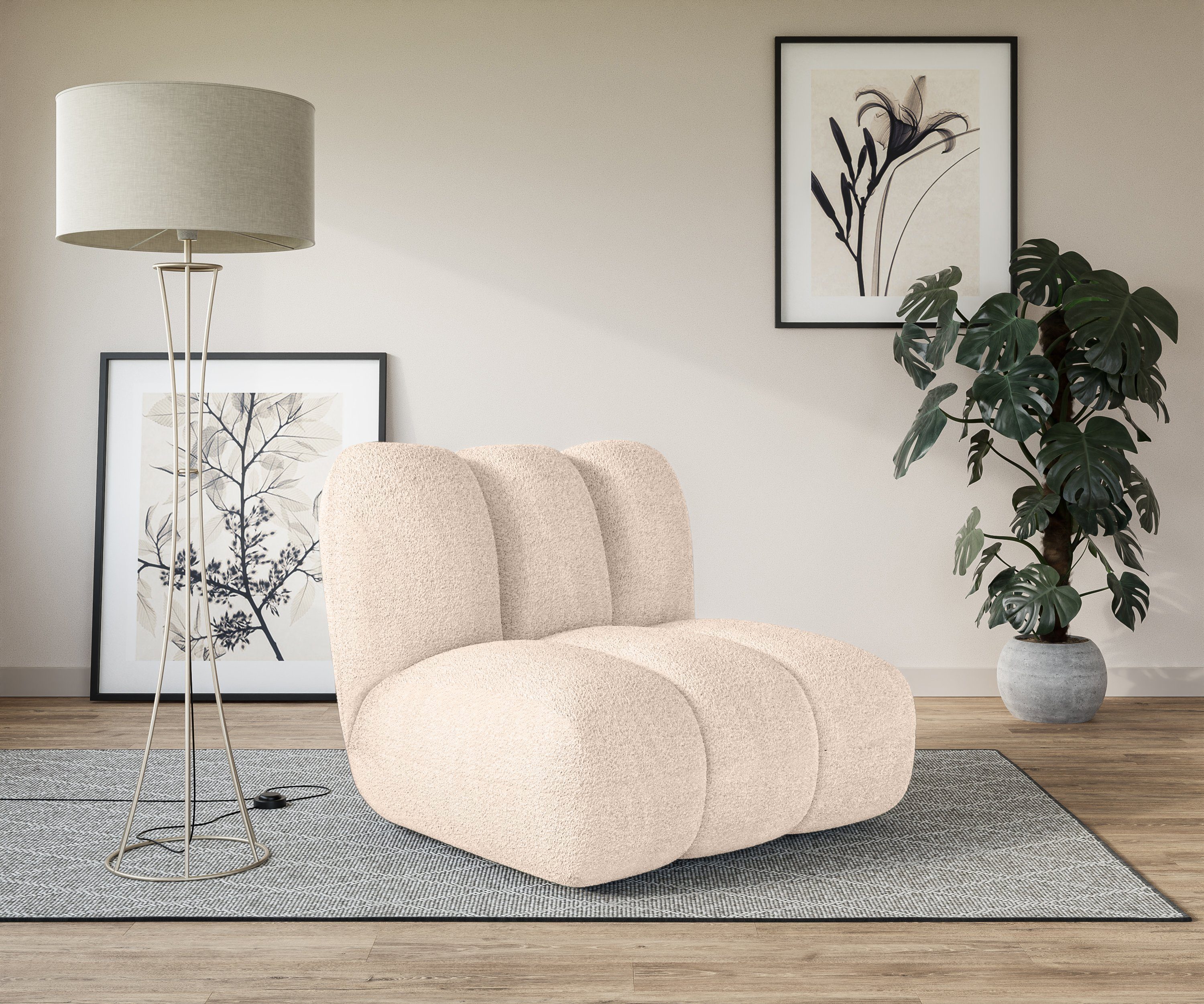 LeGer Home by Lena Gercke Fauteuil Elowen, moderne quilt, ook in bouclé perfect individueel meubelstuk, gezellig...