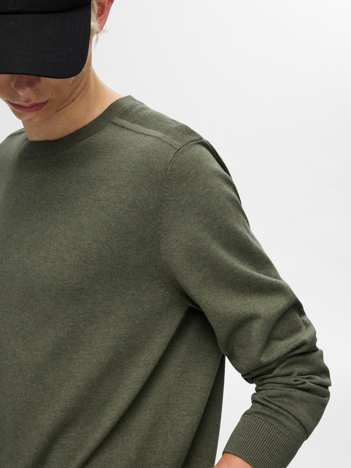 SELECTED HOMME Gebreide trui SLHBERG CREW NECK NOOS