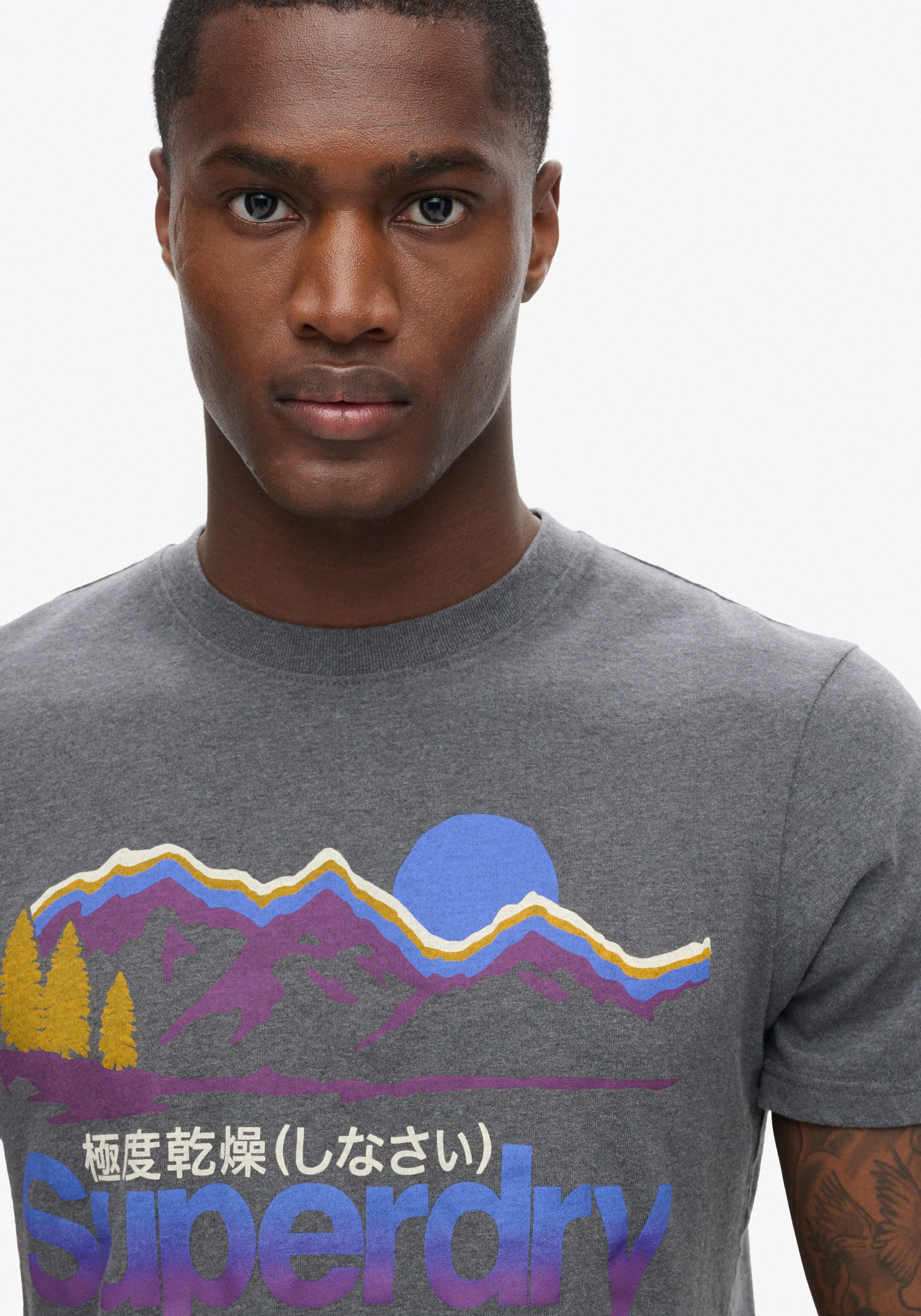 Superdry Shirt met ronde hals CL GREAT OUTDOORS GRAPHIC TEE