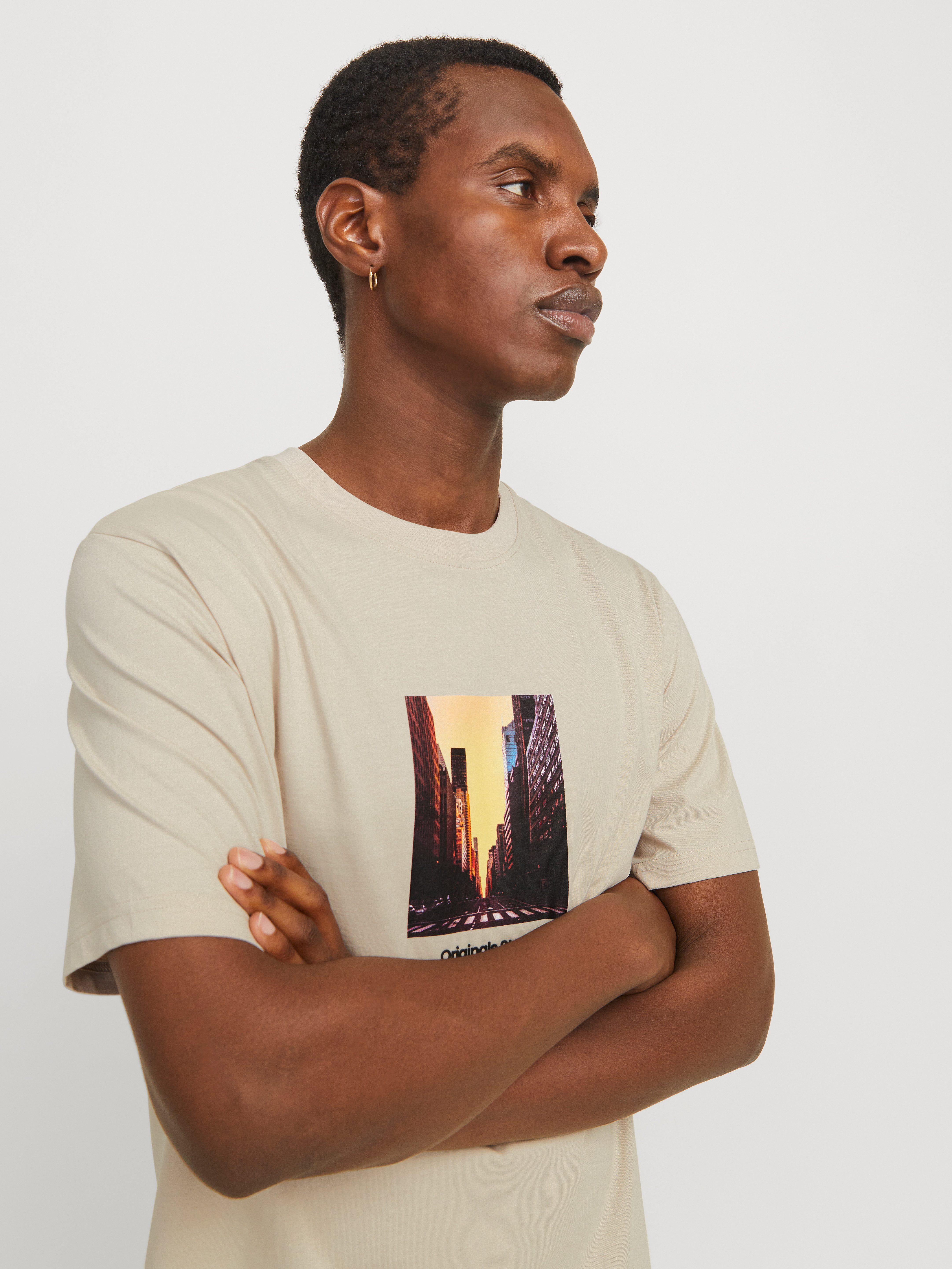 Jack & Jones Shirt met korte mouwen JORVESTERBRO PICTURE TEE SS CREW NECK SN