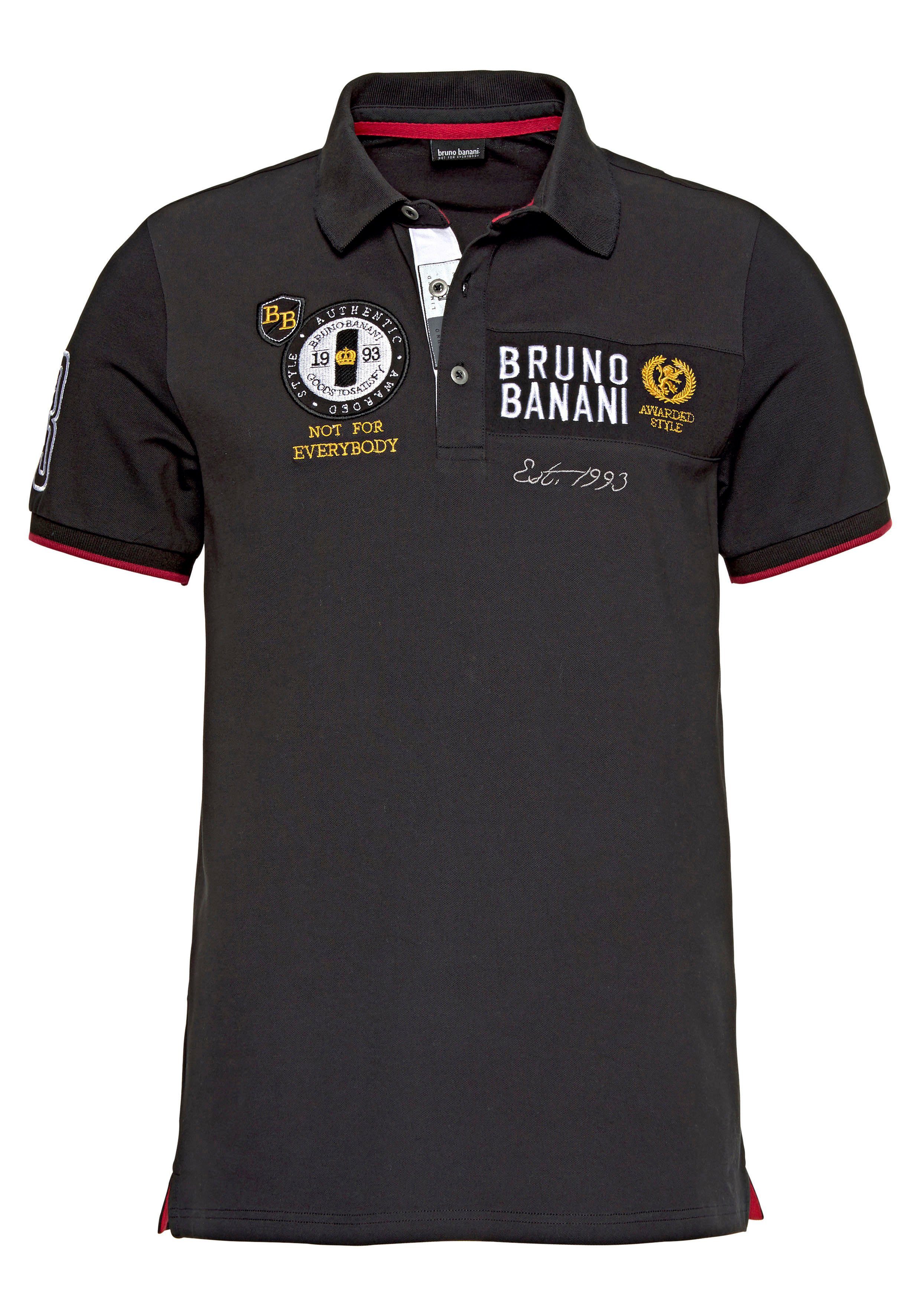 Bruno Banani Poloshirt Korte mouwen, lichaamsnauwkeurige pasvorm, effen, polokraag