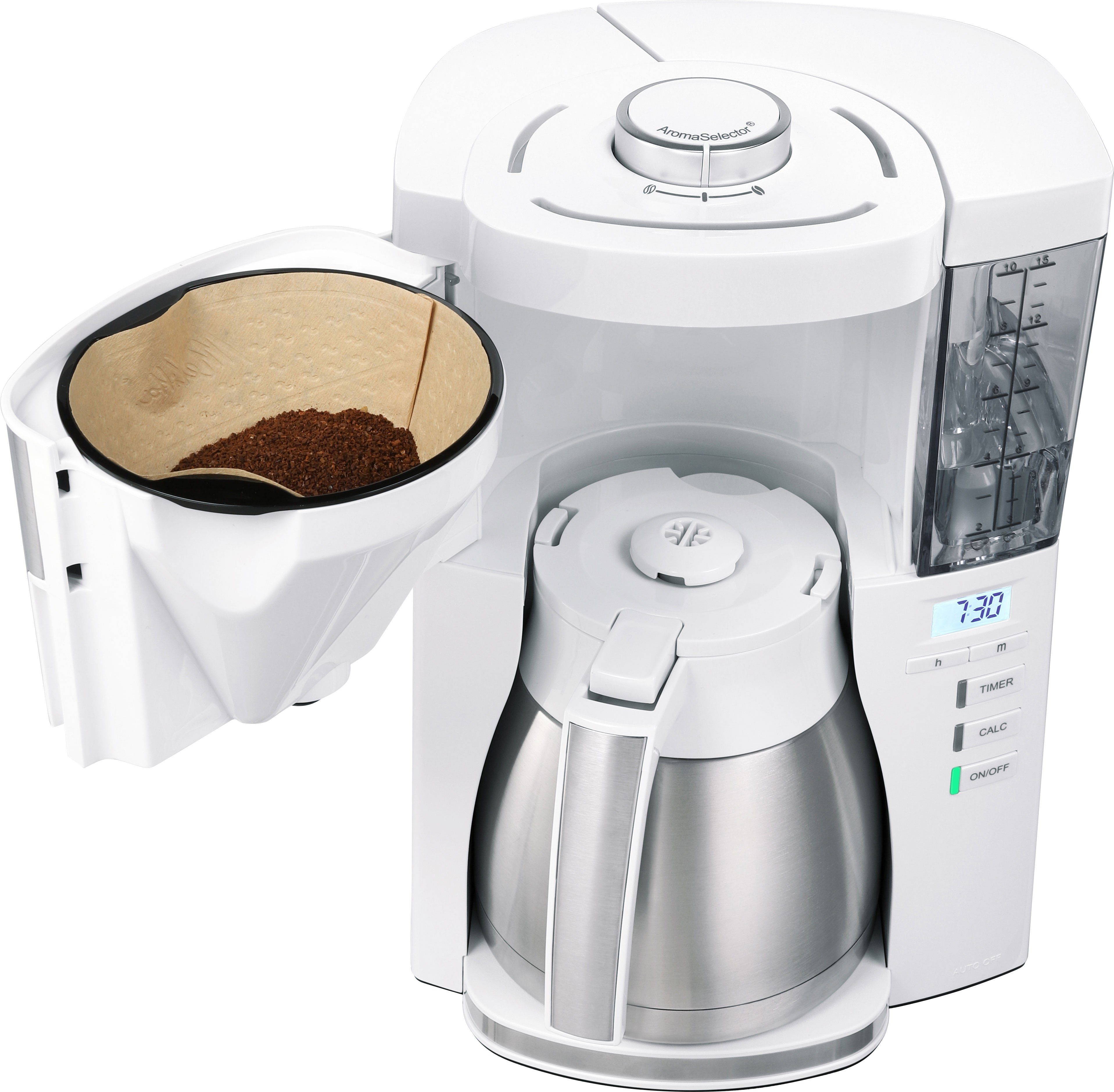 Melitta Filterkoffieapparaat LOOK® Therm Timer 1025-18 zwart, 1,25 l