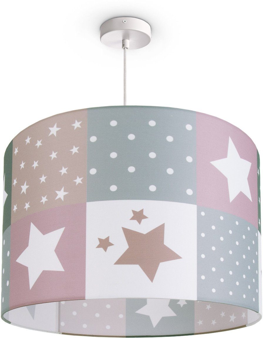 Paco Home Hanglamp Cosmo 345 Kinderlamp plafondlamp LED kinderkamer lamp sterren-motief E27