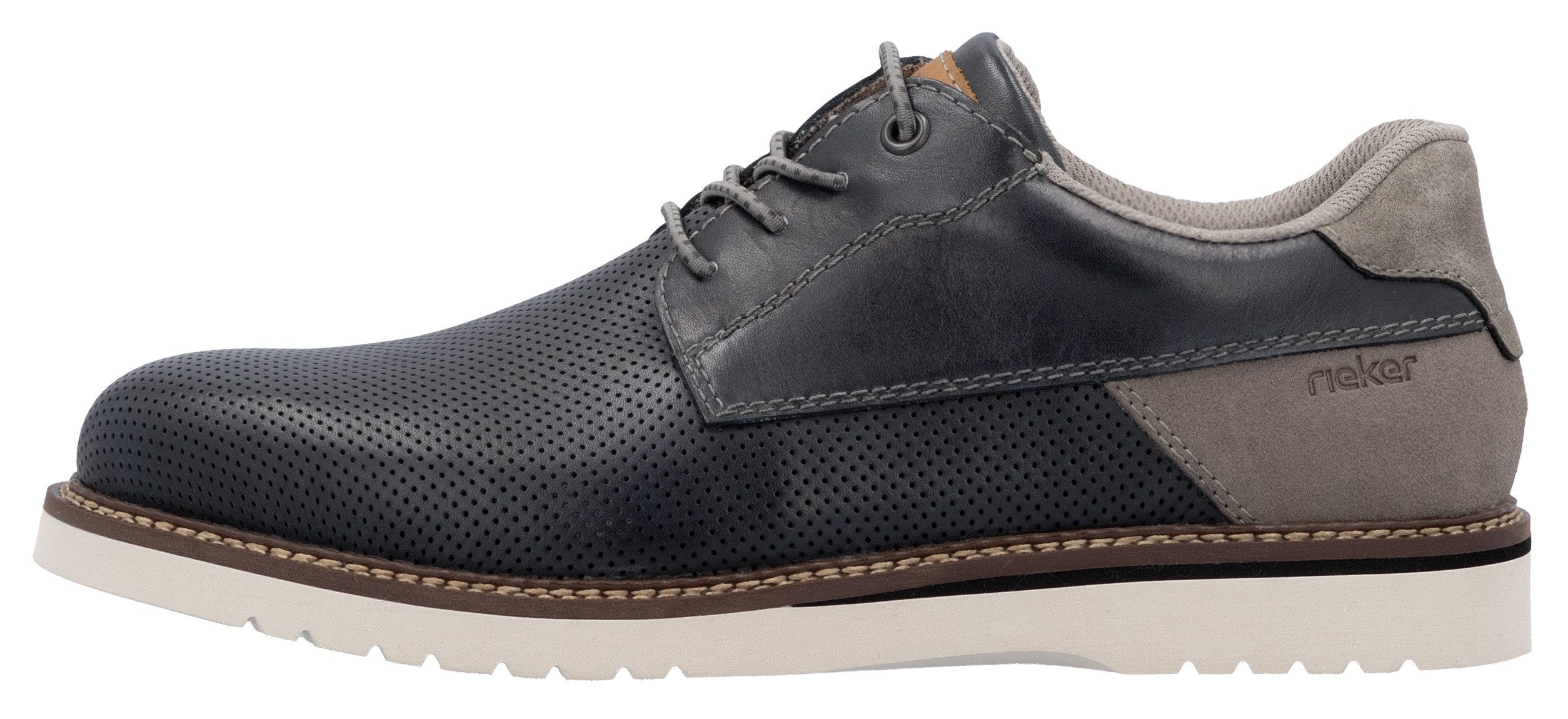 Rieker Veterschoenen , lage schoen, casual veterschoen met gemakkelijke instap dankzij elastische band