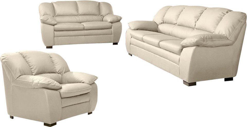 COTTA Zithoek Casino, bankset, 3-2-1 zitplaatsen, woonkamer set 3-delig, fauteuil, 2-zits, 2,5-zits, hoge rugleuning (set, 3-delig)