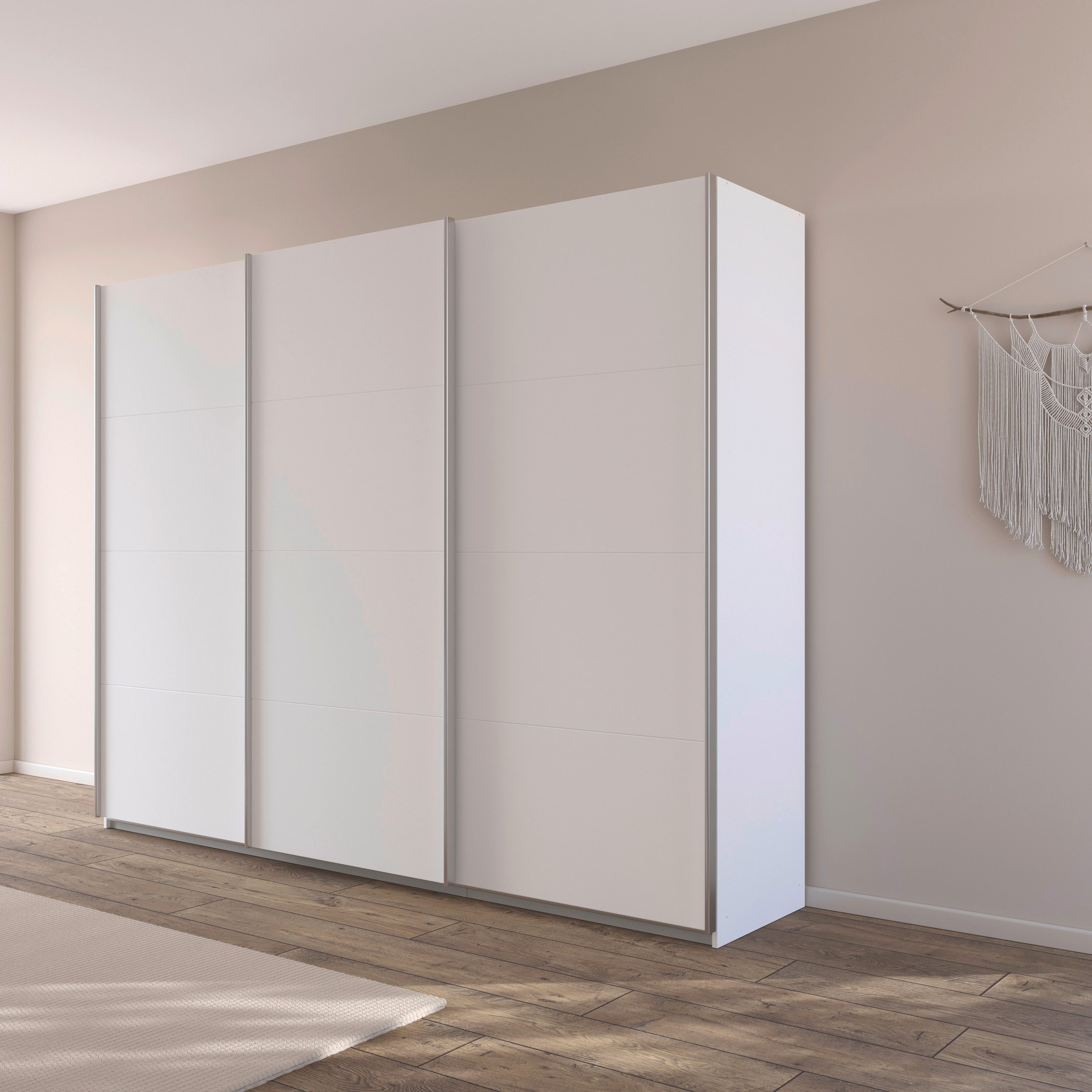 rauch Schuifdeurkast Kledingkast kast garderobe AGORDO met decor- of hoogglansfront doordachte binnenuitrusting, in 4 breedtes en 2 hoogtes made in germany