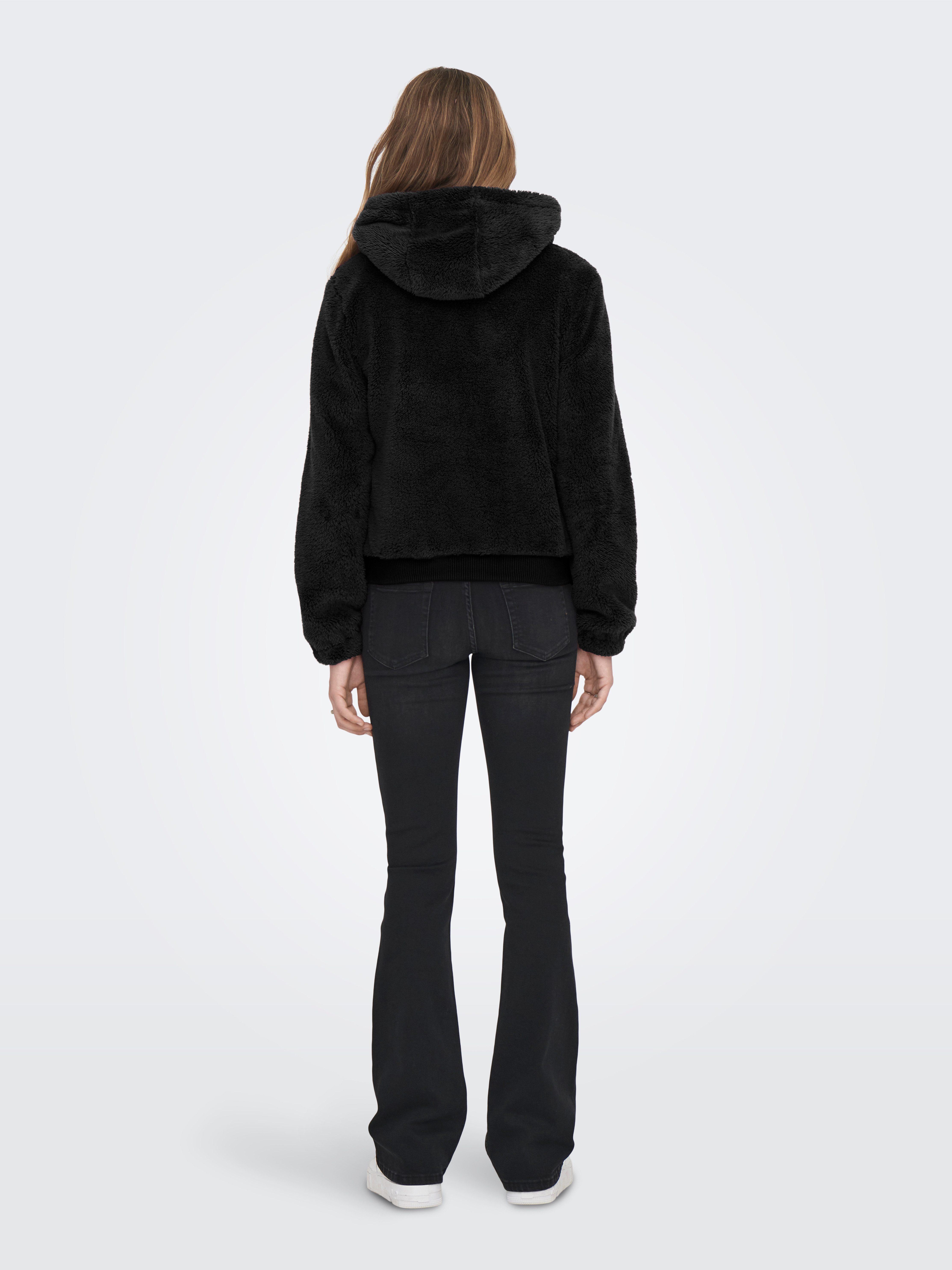 Only Pluche jas met capuchon ONLNEWANNA CONTACT SHERPA JKT OTW NOOS