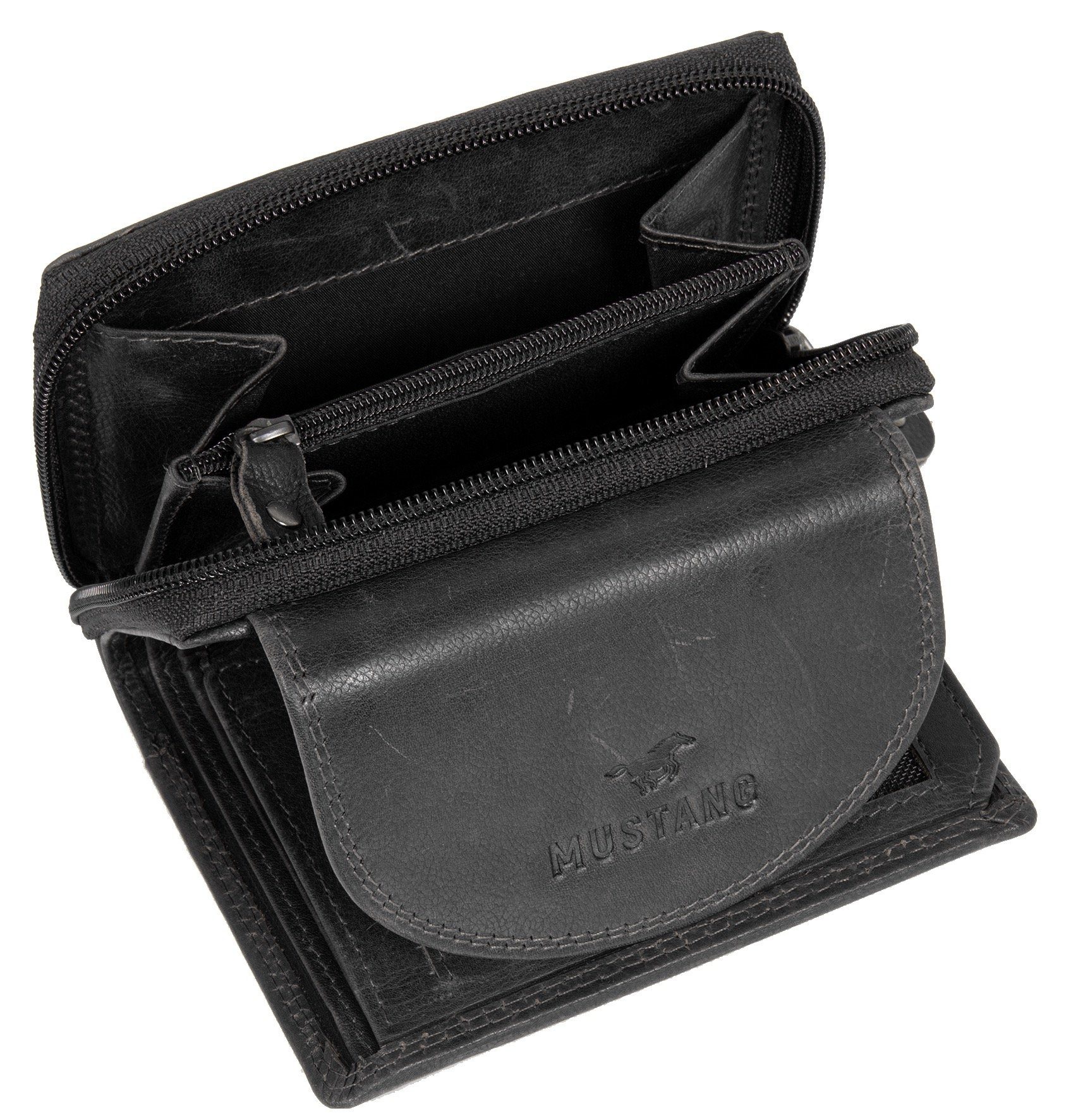 MUSTANG Portemonnee Udine leather wallet top opening