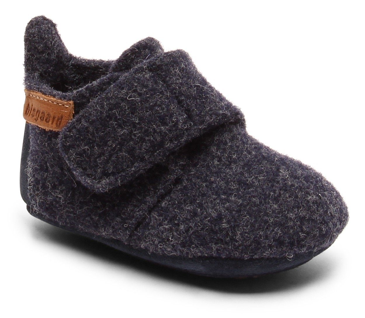 Bisgaard Pantoffels  Baby Wool Wagen schoen, babyschoen, instapschoen met klittenbandsluiting