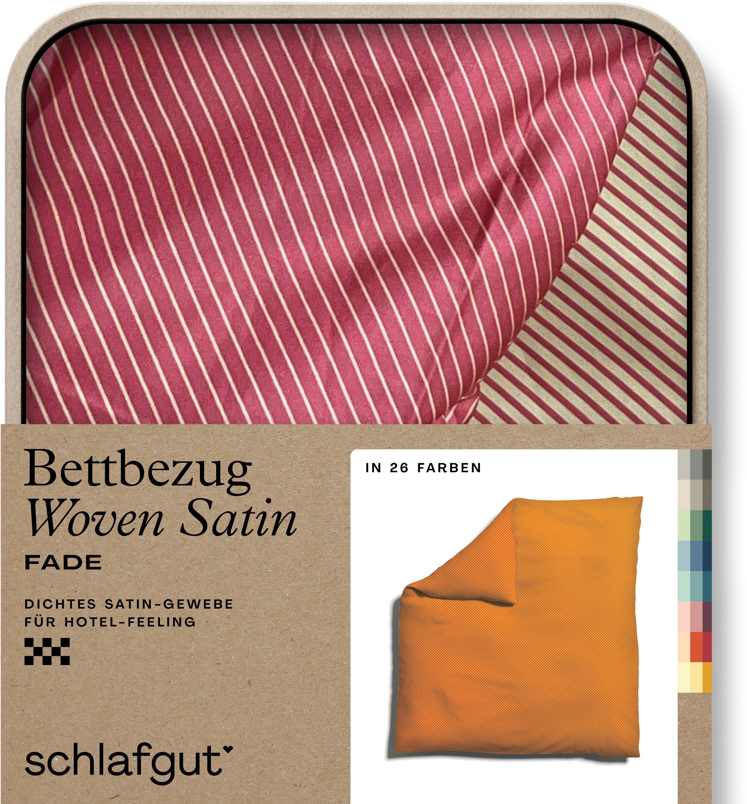 Schlafgut Dekbedovertrek Woven Satin fade met fijne strepen met kleurverloop, mix & match: bijpassende kussensloop verkrijgbaar (1 stuk)