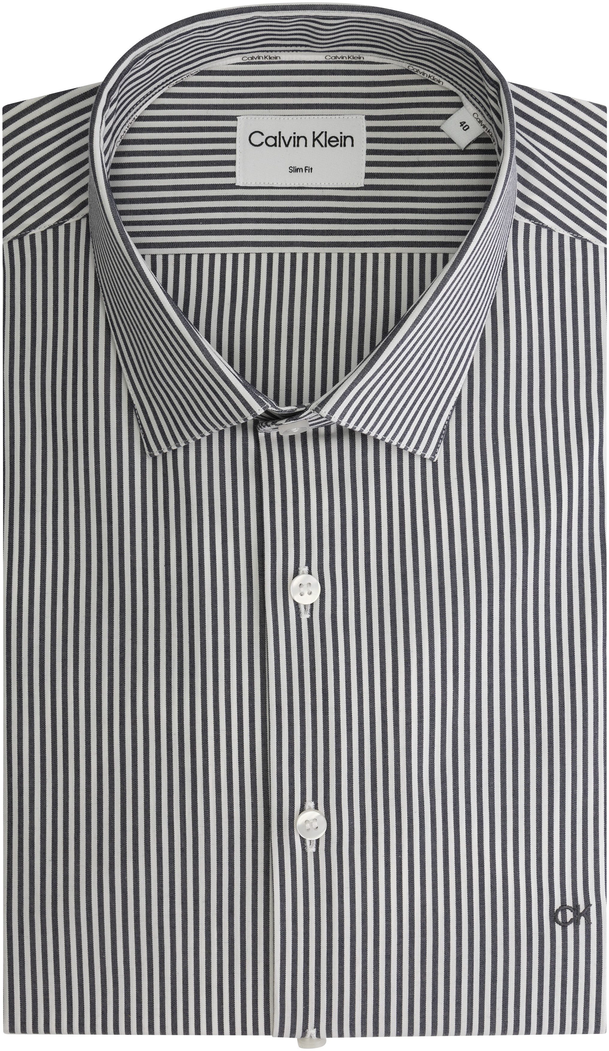 Calvin Klein Overhemd met lange mouwen POPLIN STRIPE SLIM SHIRT