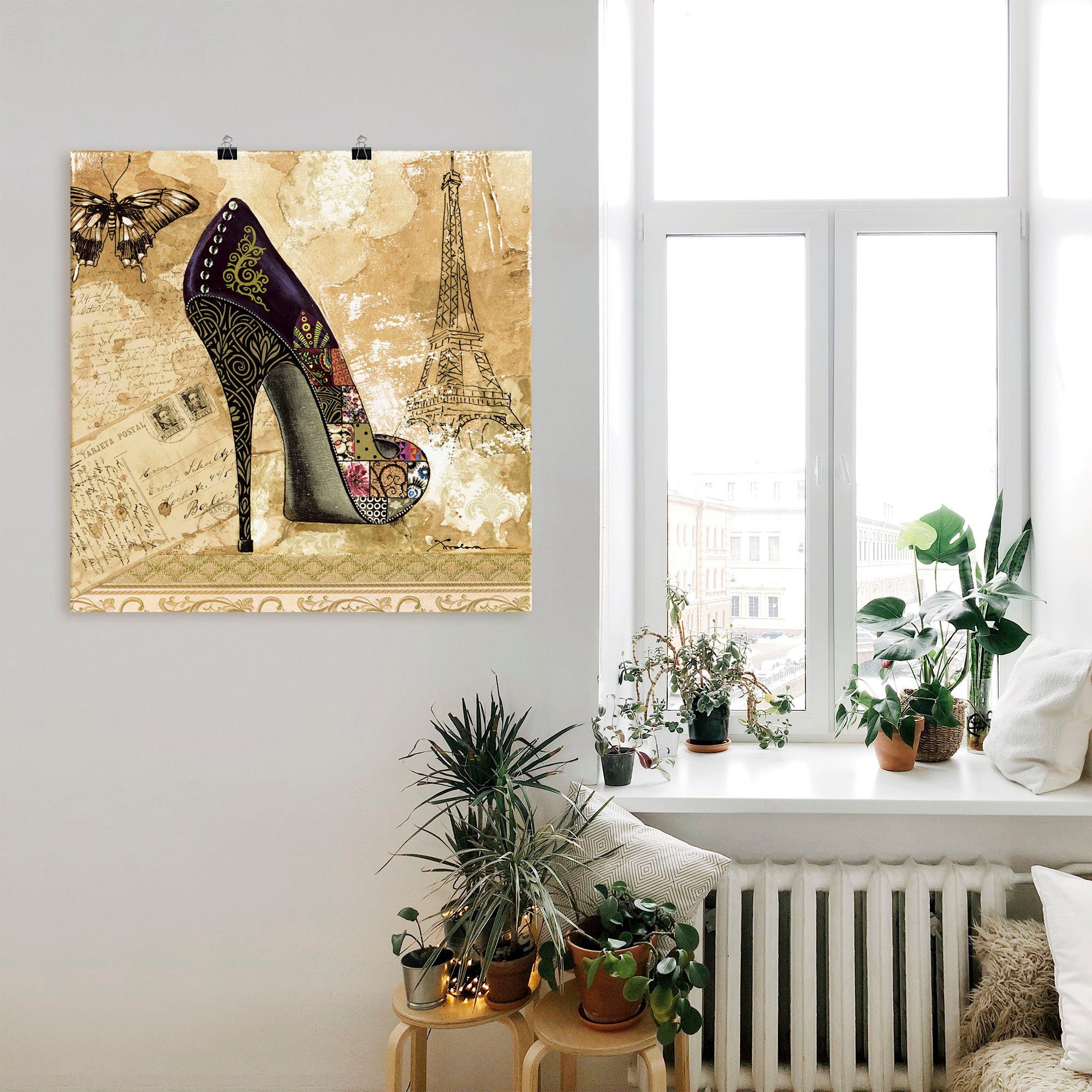 Artland Artprint Veranderende tijden IV - stiletto's als artprint van aluminium, artprint op linnen, muursticker of poster in verschillende maten