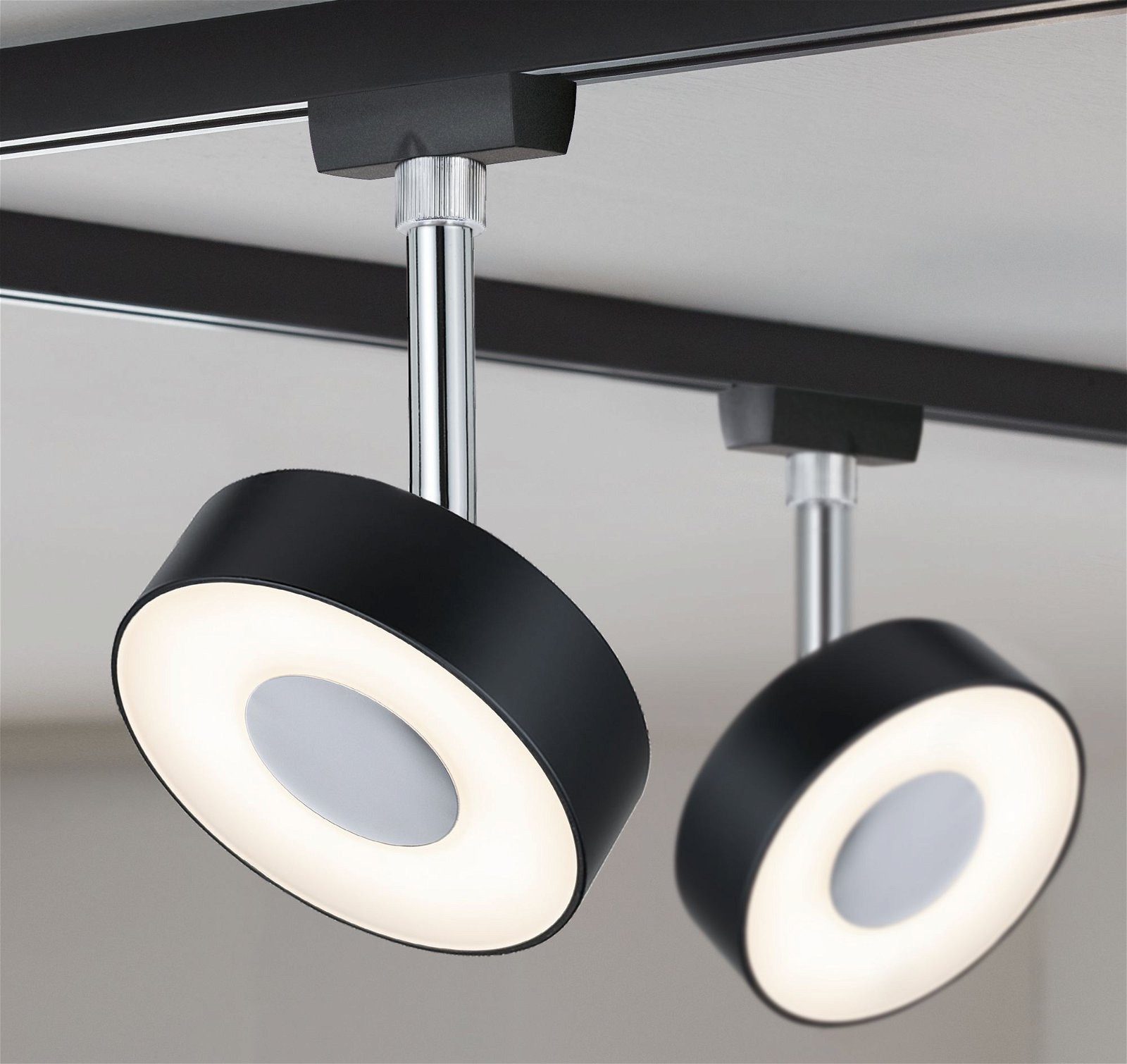 Paulmann Railsysteem-lampen URail rail spot Circle 152lm 5W 2700K 230V Zwart mat (1-delig)