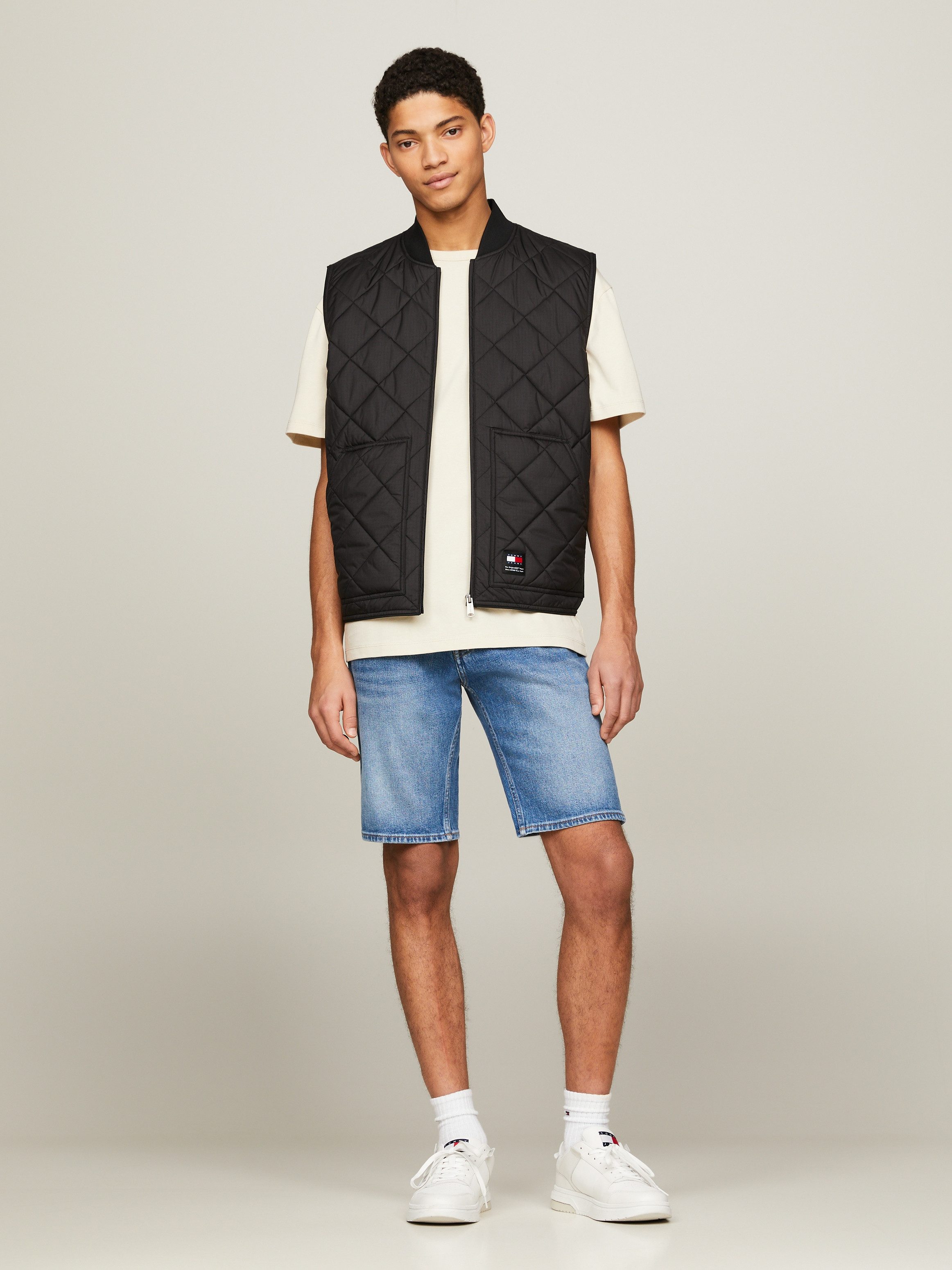TOMMY JEANS Bodywarmer TJM REG ENTRY VEST met modieus ruitpatroon