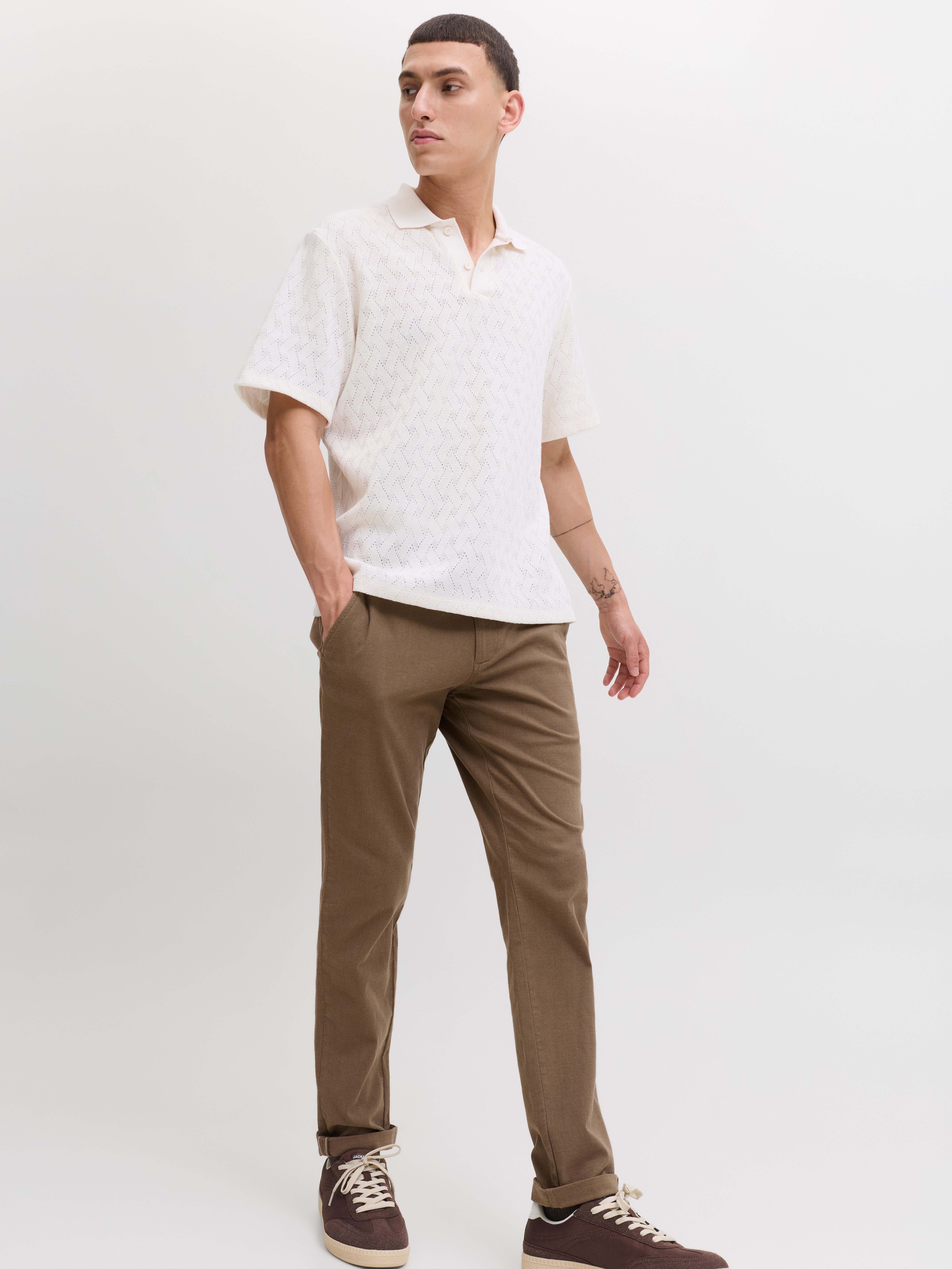 Jack & Jones Chino JPSTMARCO JJFURY ANA heren chino's maat 33 bruin