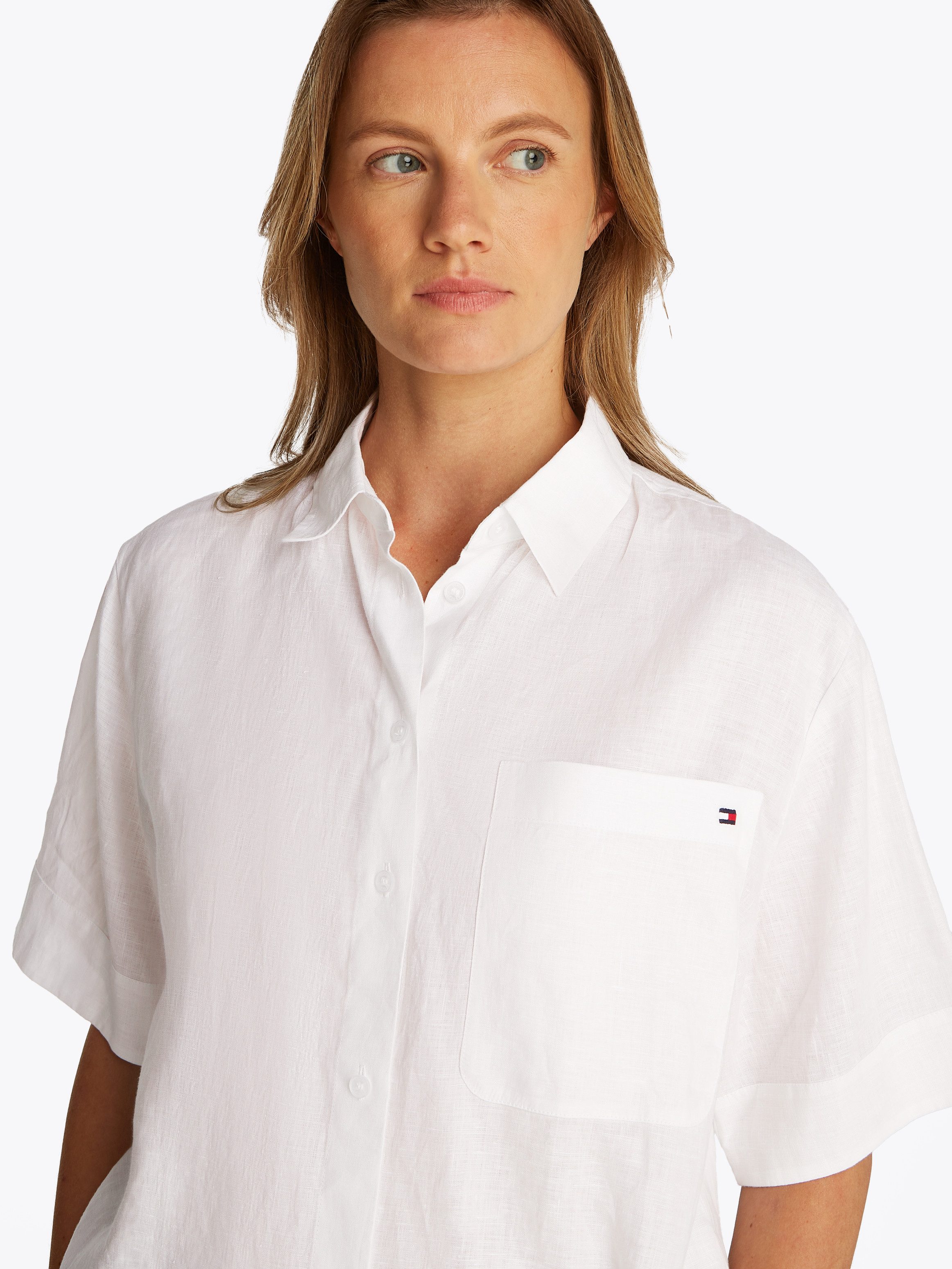 Tommy Hilfiger Shirt met korte mouwen ESS LINEN RELAXED S/S SHIRT