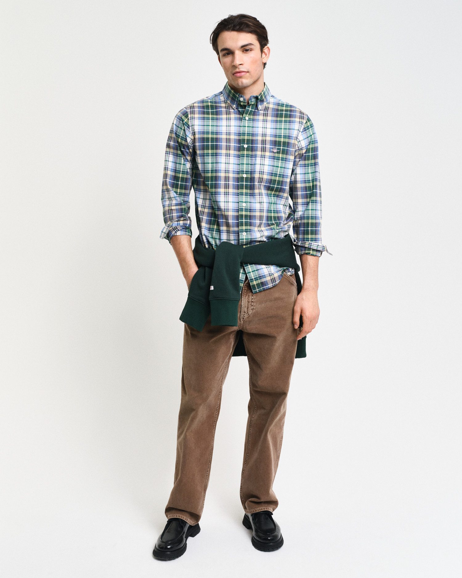 Gant Geruit overhemd REG POPLIN TARTAN CHECK SHIRT Regular fit popeline overhemd met tartan-ruitpatroon