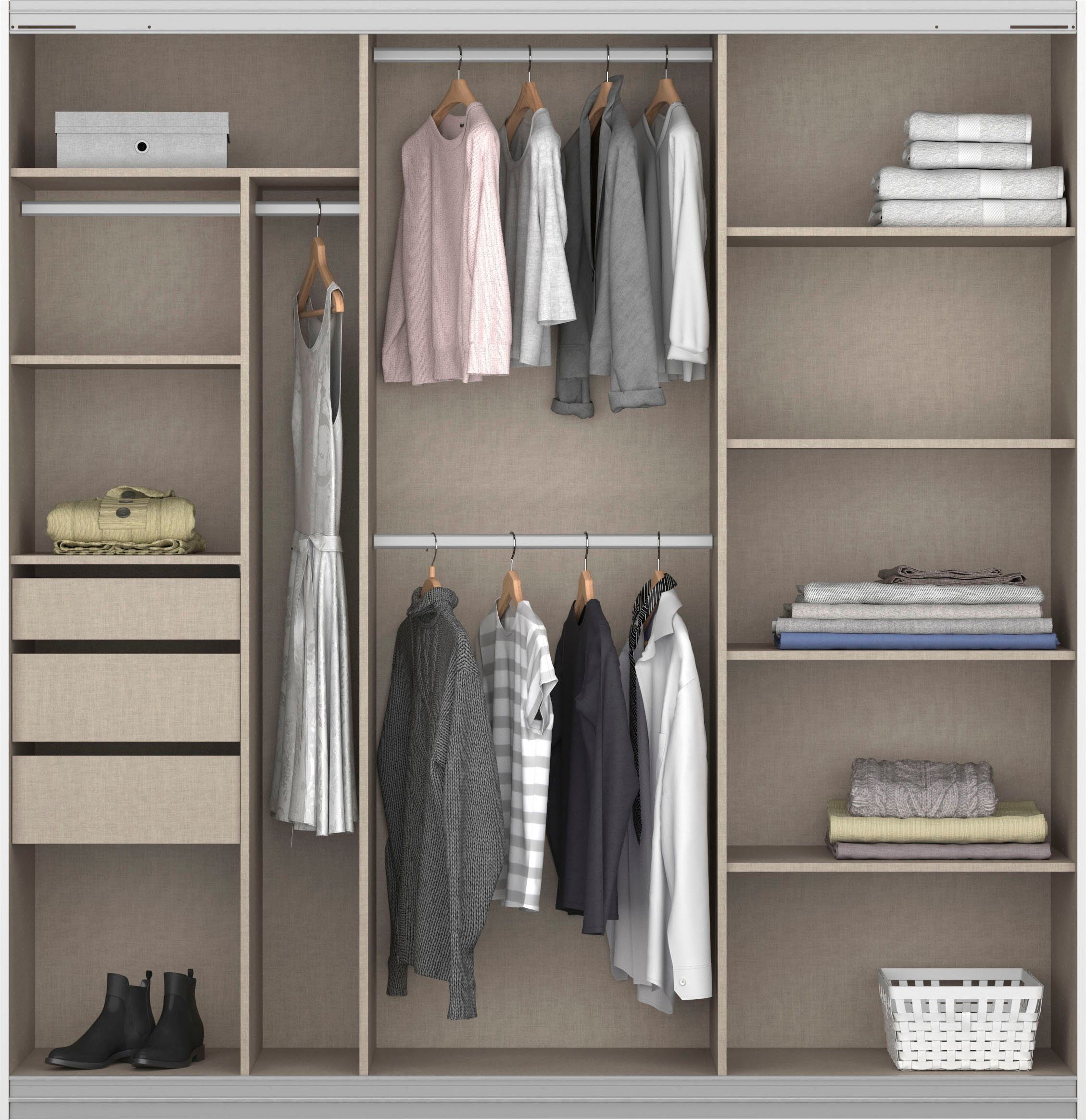 rauch Zweefdeurkast Kledingkast kast garderobe TOPSELLER OTELI incl. binnenindeling