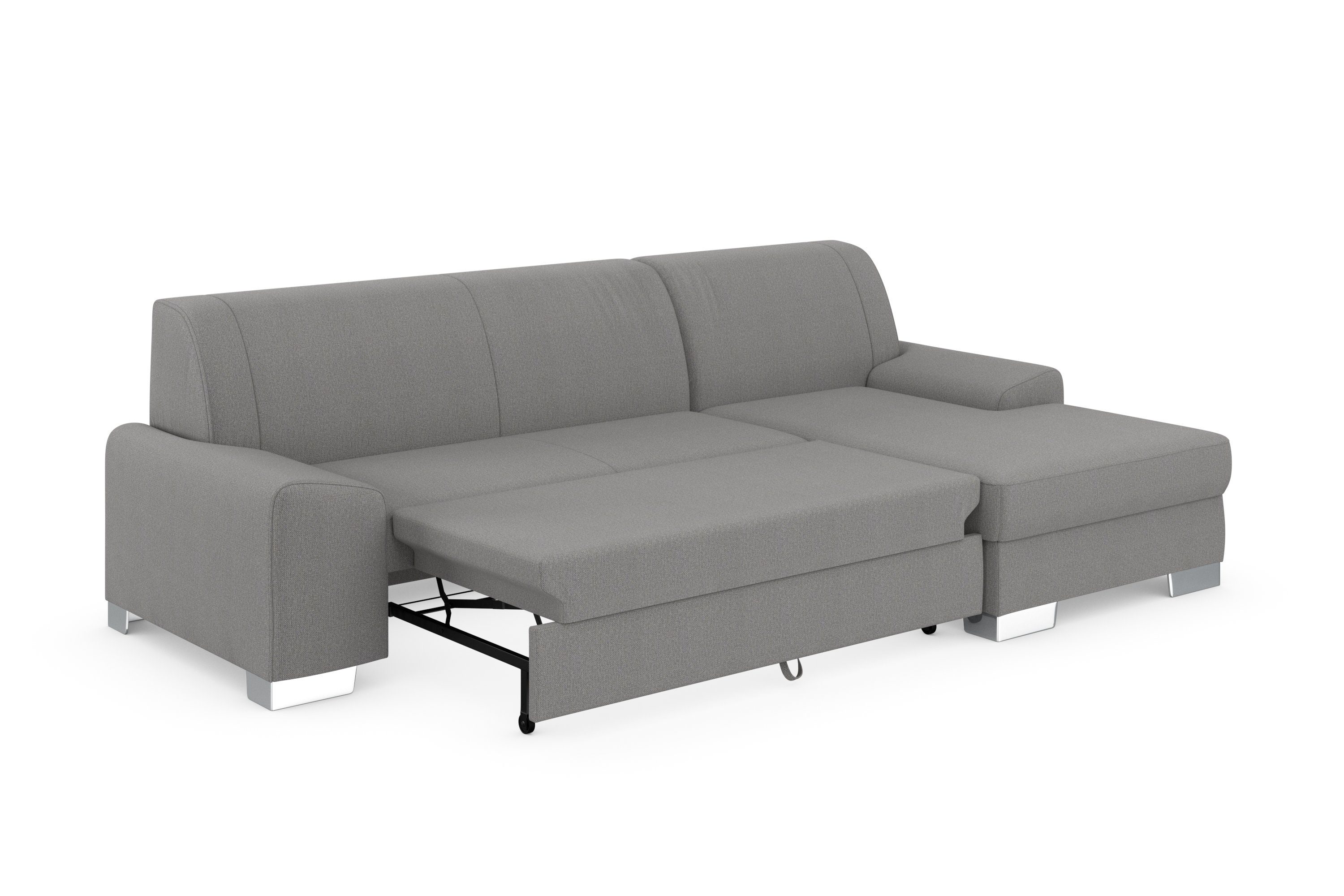 DOMO collection Hoekbank Anzio L-Form, whlw. Bettfunktion, Federkern, hochwertig, Breite 271 cm naar keuze met slaapfunctie en binnenvering