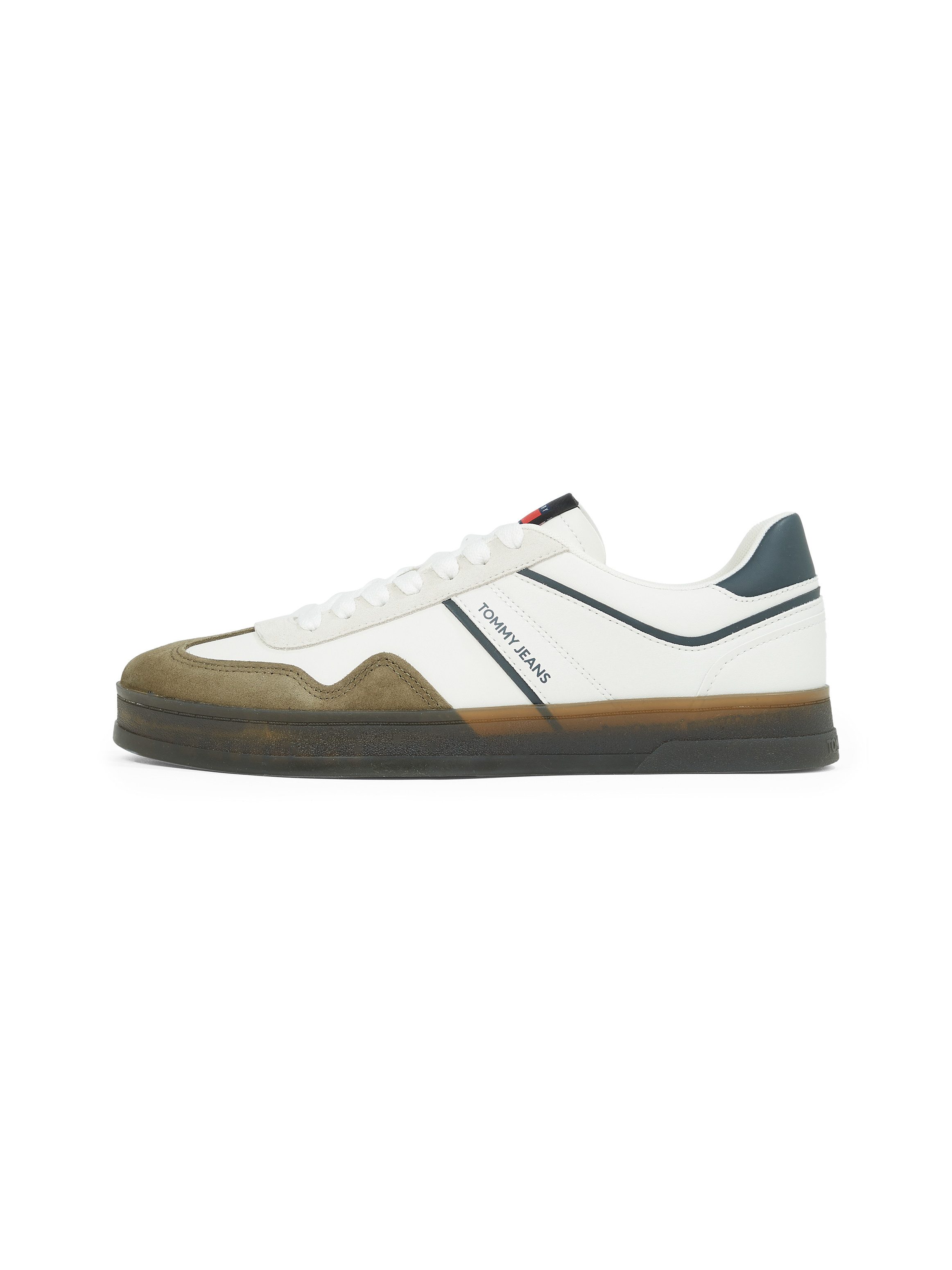 TOMMY JEANS Plateausneakers THE GREENWHICH RETRO vrijetijdsschoen, lage schoen, veterschoen met gekleurde contrastafwerkingen