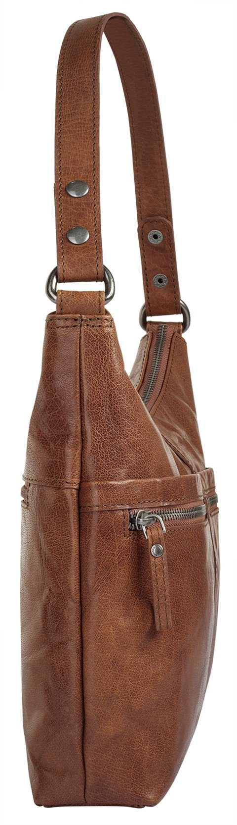 Spikes & Sparrow Schoudertas echt leder