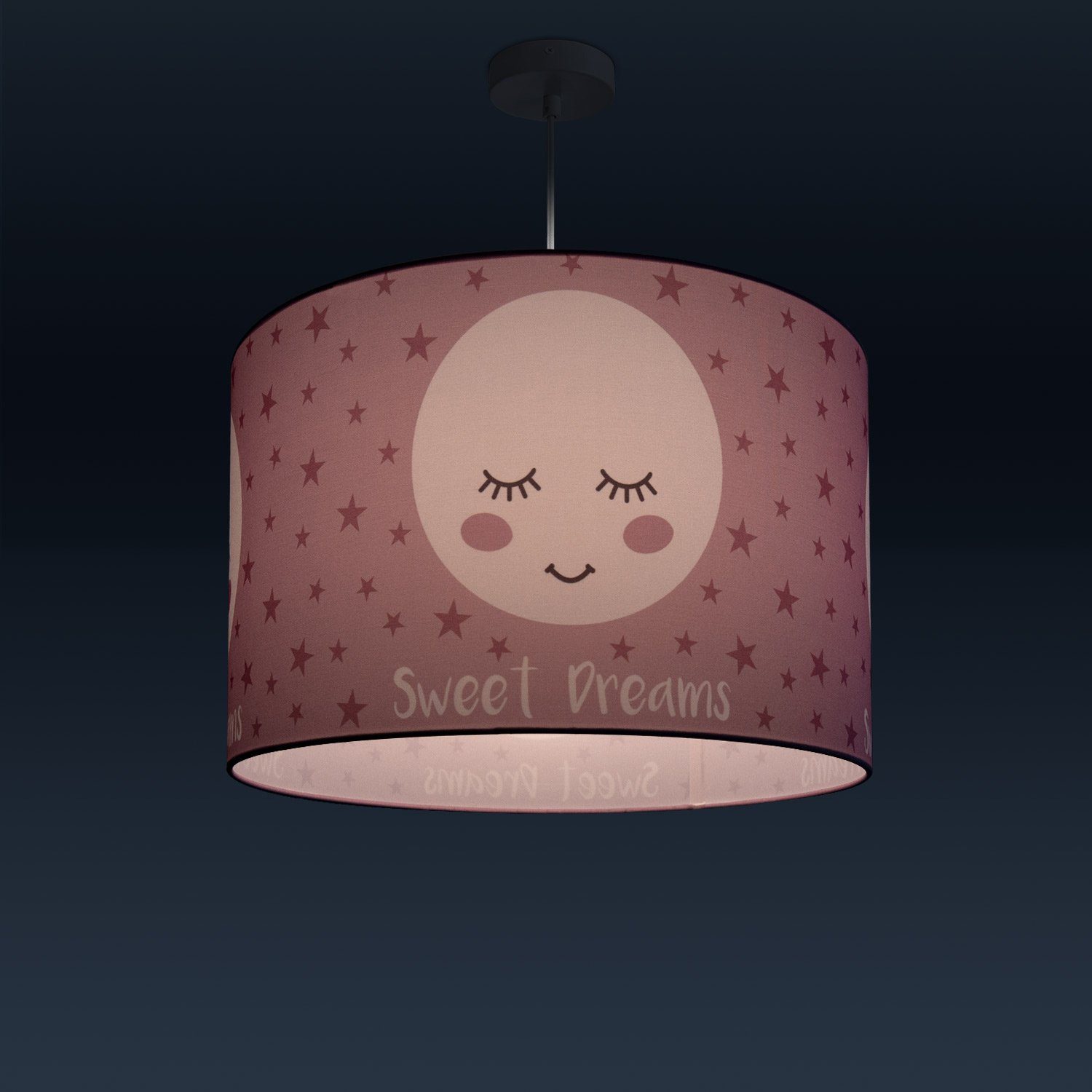 Paco Home Hanglamp Aleyna 103 Kinderlamp plafondlamp LED kinderkamer lamp met maan-motief, E27