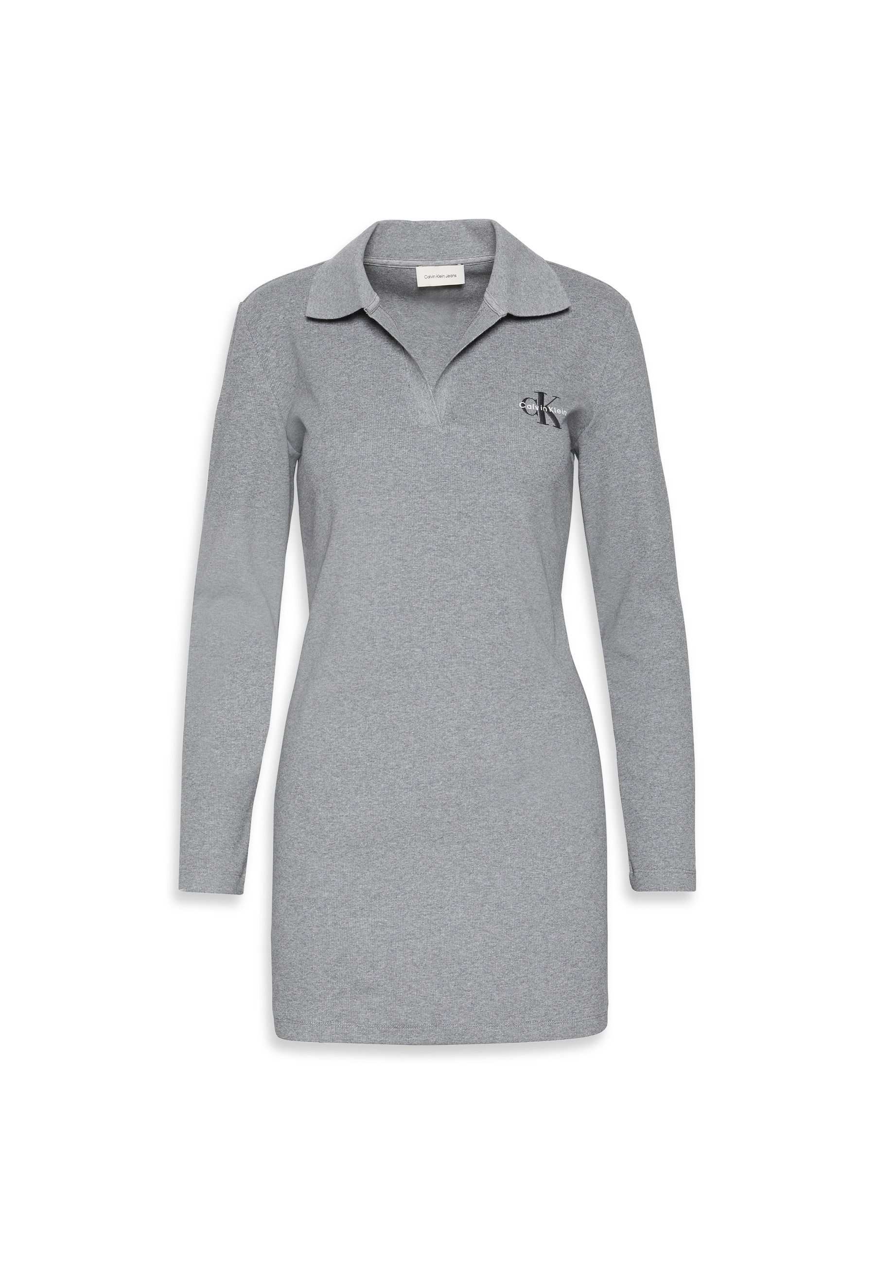 Calvin Klein Mini-jurk LS MONOLOGO RIB POLO MINI DRESS