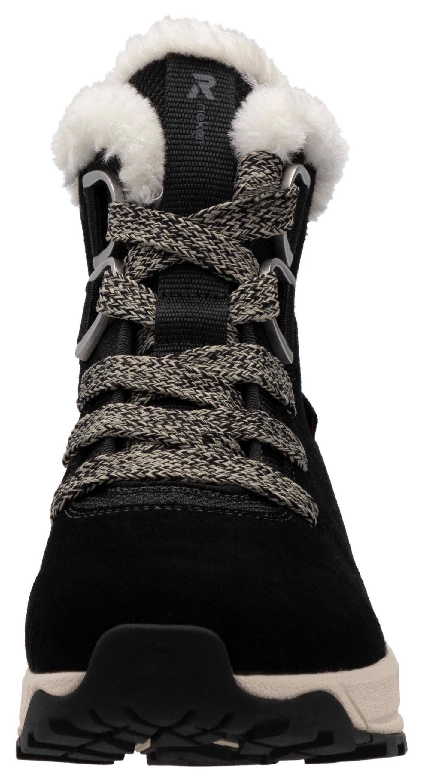 Rieker EVOLUTION Winterlaarzen , sleehak, veterschoenen, outdoorschoen met schapenwol voering