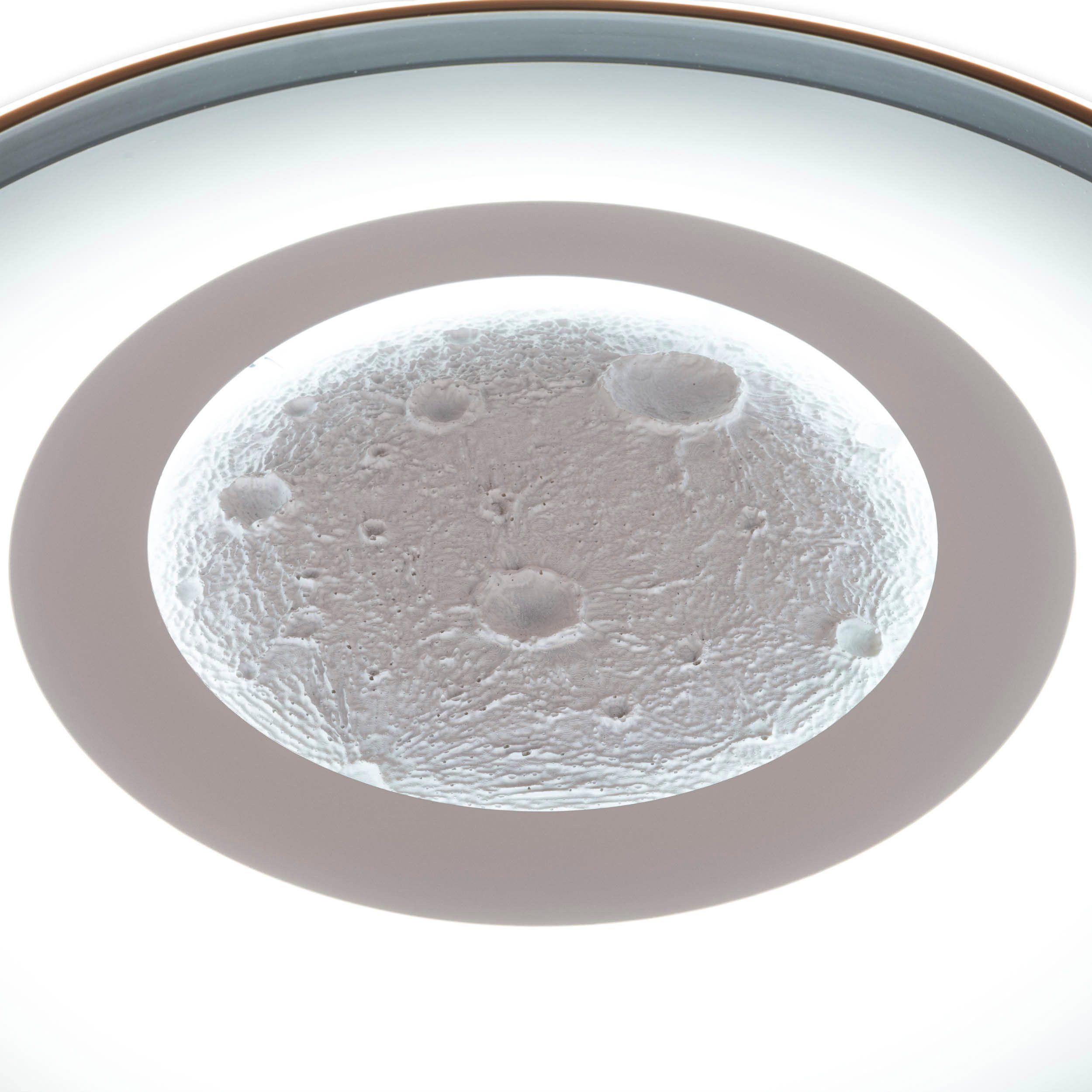 my home Led-plafondlamp Lyra Maan (maanstructuur), incl. CCT, RGB geheugen, nachtlamp, afstandsbediening (1 stuk)