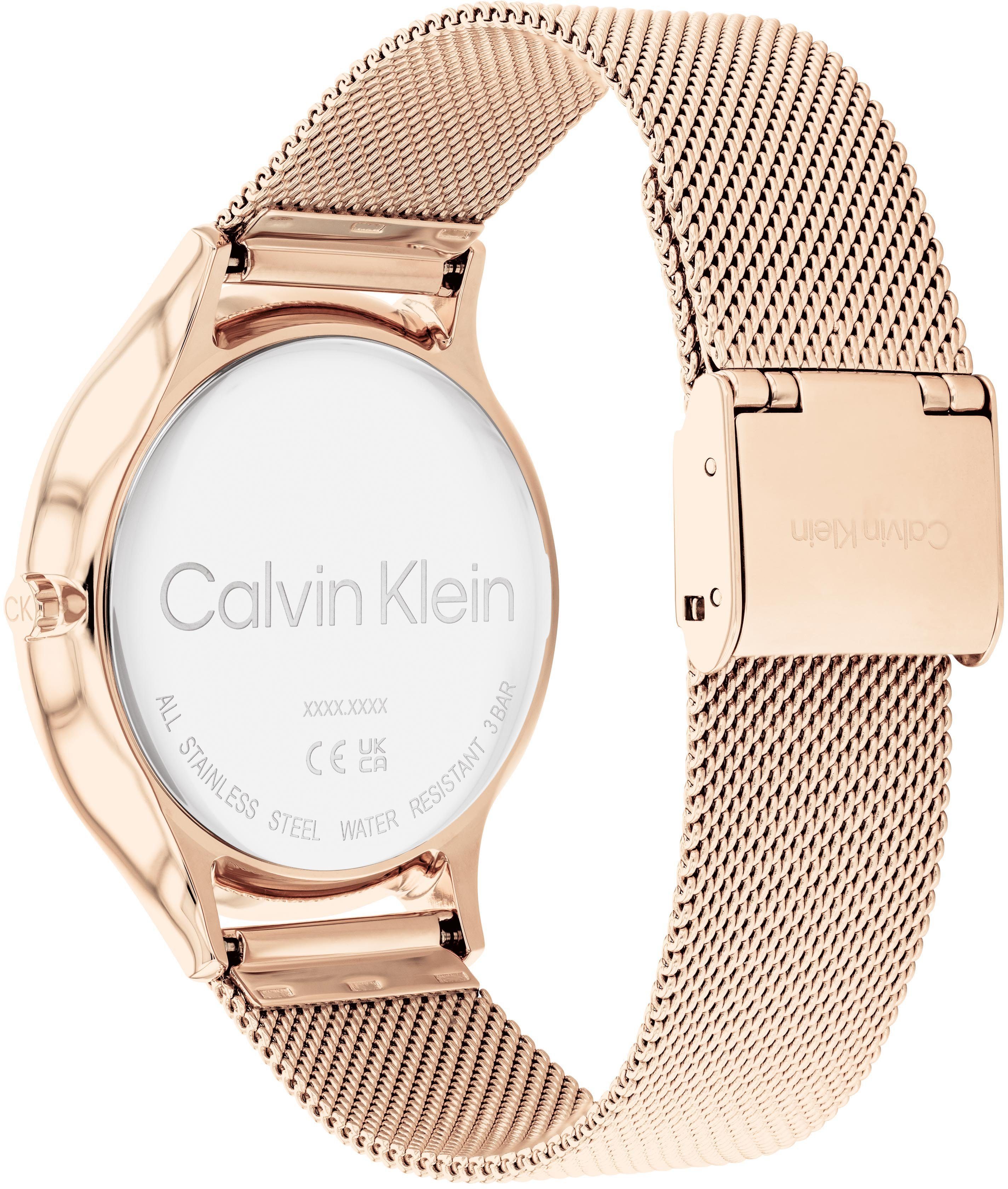 Calvin Klein Kwartshorloge TIMELESS 2H Polshorloge, dameshorloge, mineraalglas, roestvrijstalen armband