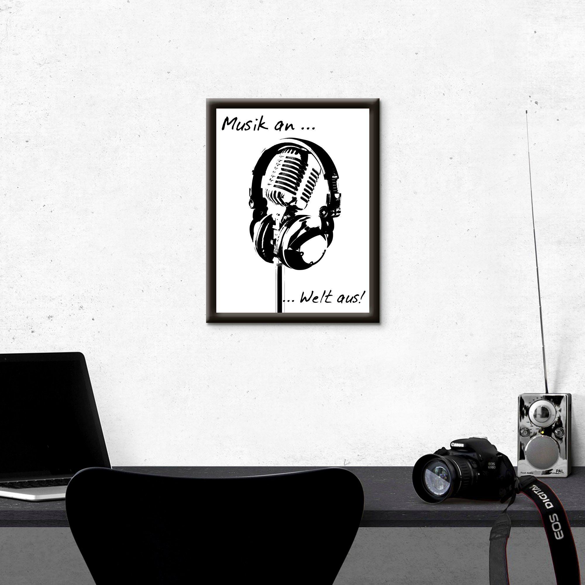 Artland Artprint Muziek aan, wereld uit