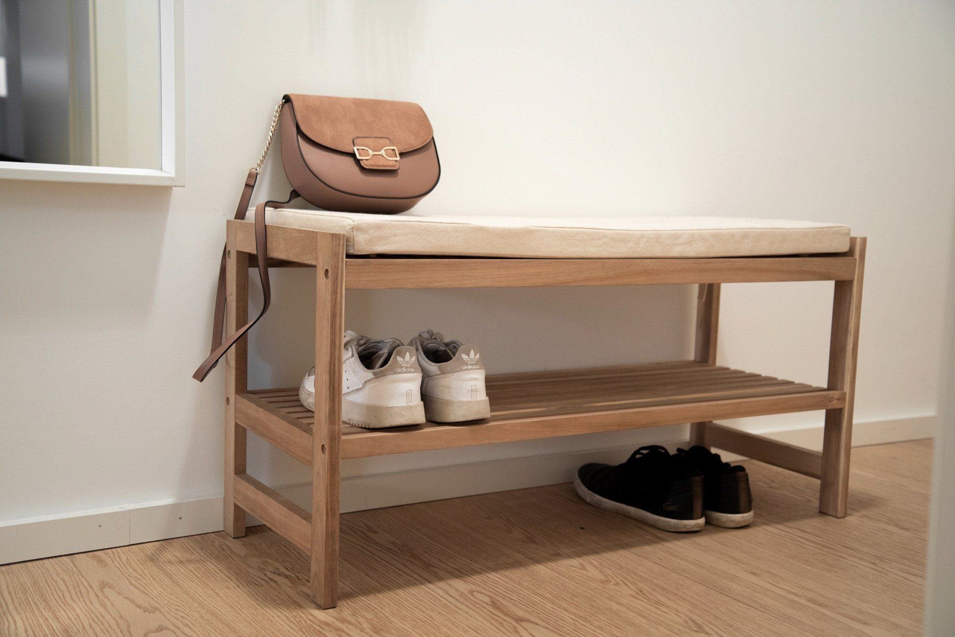 WENKO Schoenenbank Acina Bxdxh: 90x34x45 cm, van acaciahout