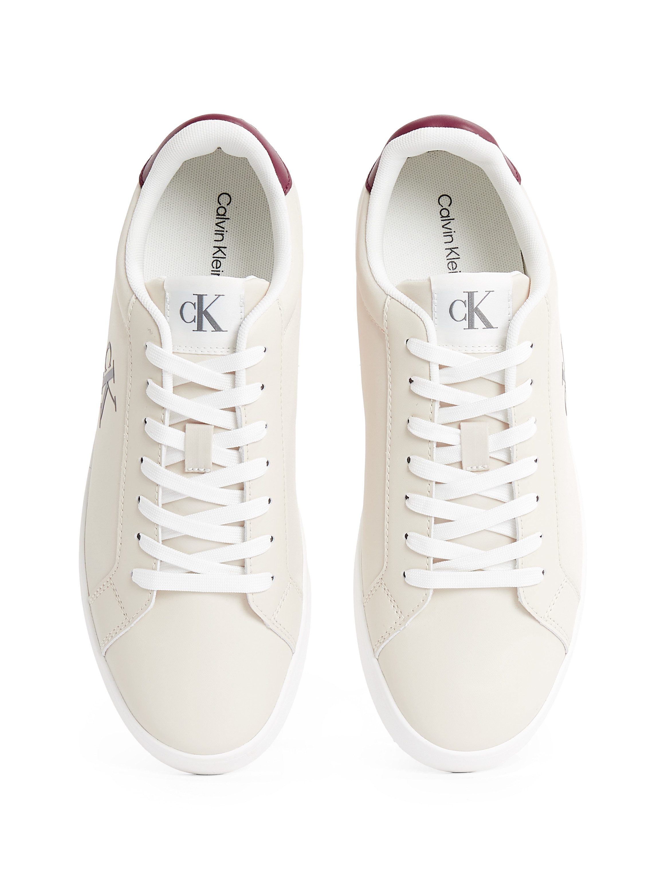 Calvin Klein Plateausneakers 3 CUPSOLE PU , vrijetijdsschoen, halfschoen, veterschoen met gepolsterde schacht