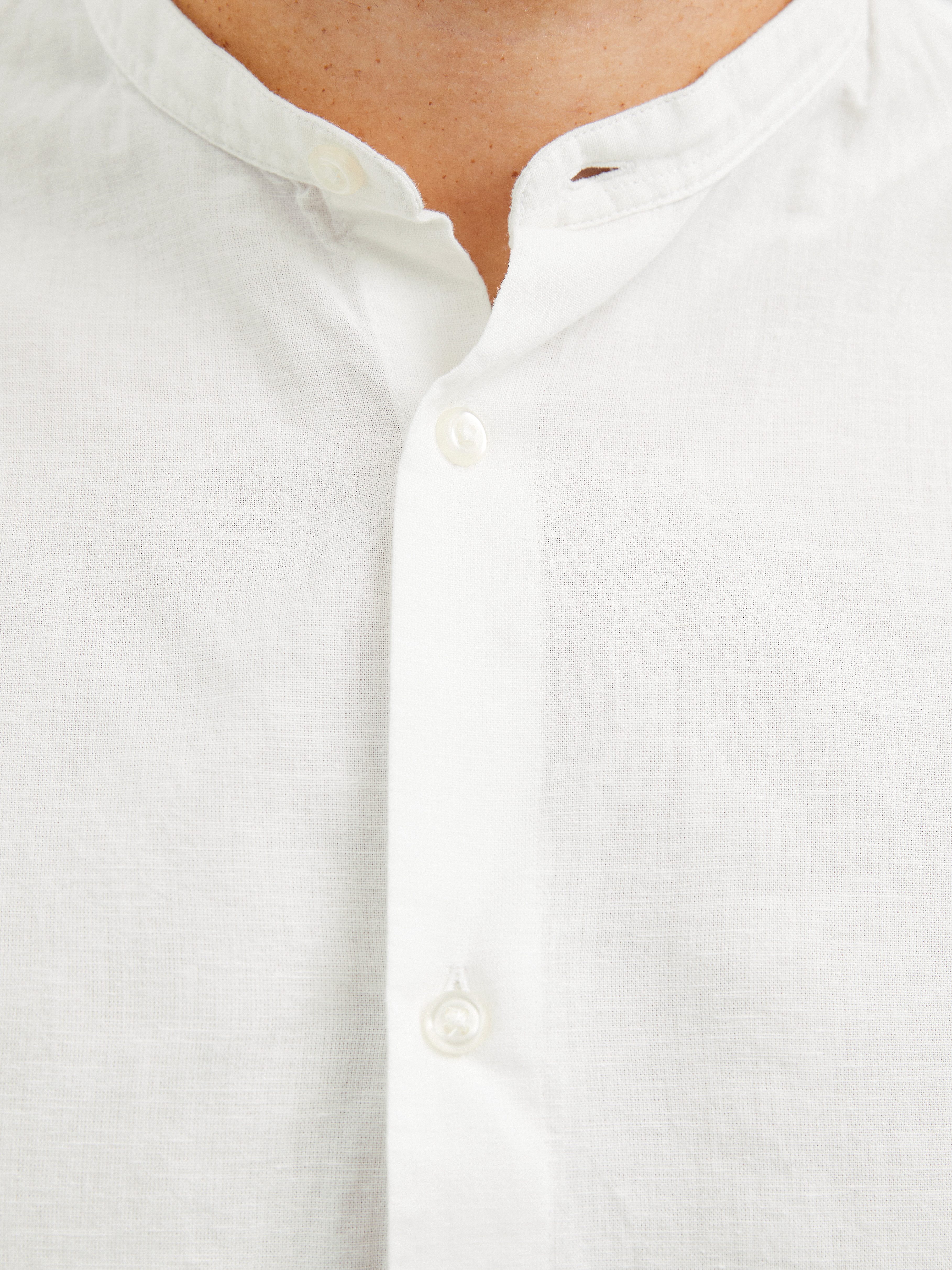 Jack & Jones PlusSize Overhemd met lange mouwen JJEBREEZE LINEN BLE BAND SHIRT LS SN PLS
