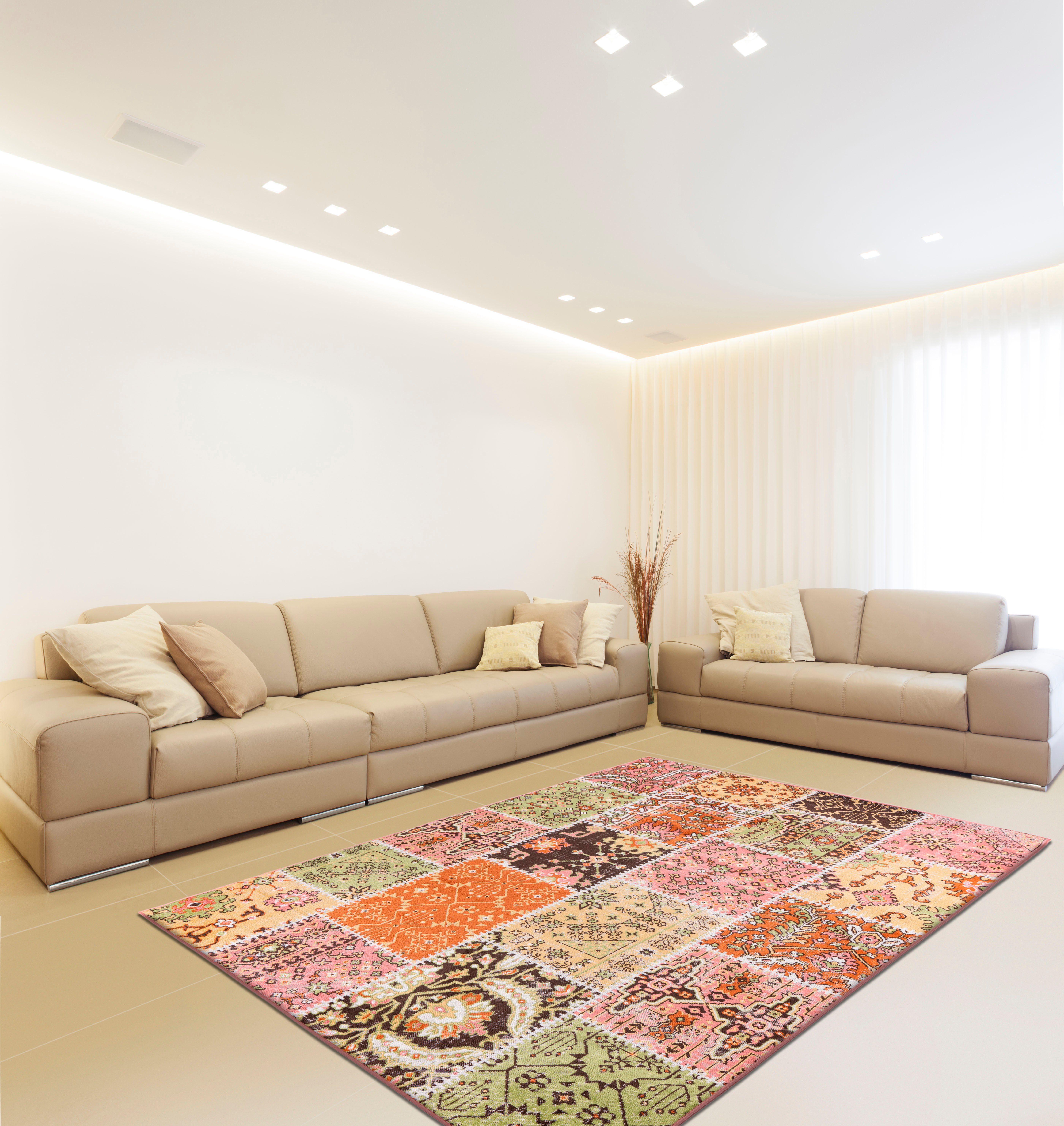 calo-deluxe Vloerkleed Ruzica-404 Platweefsel, vintage-design, woonkamer