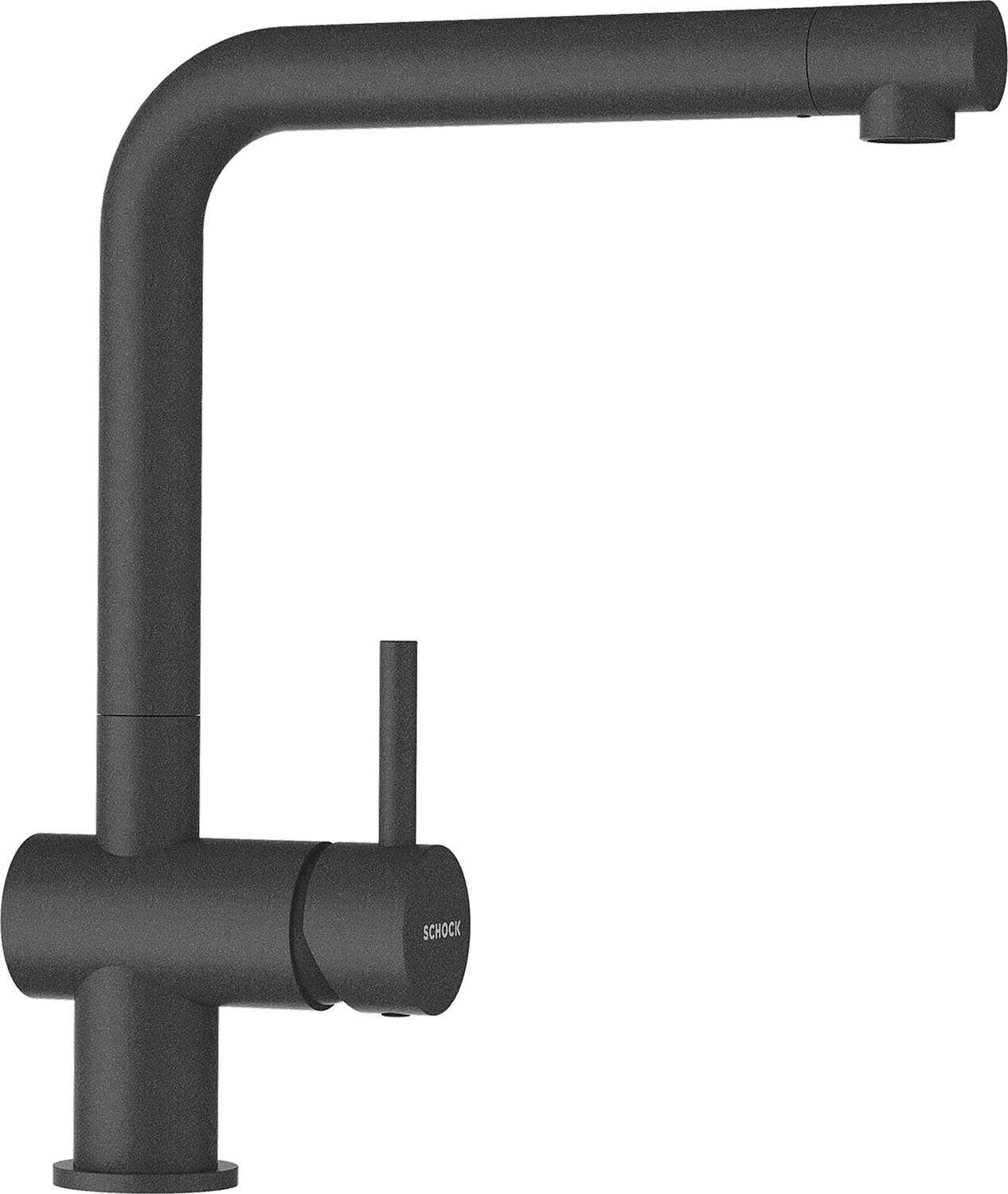 Schock Keukenkraan EPOS FA Feestuitloop, waterbesparende perlator, draaibereik 360° keukenkranen grijs