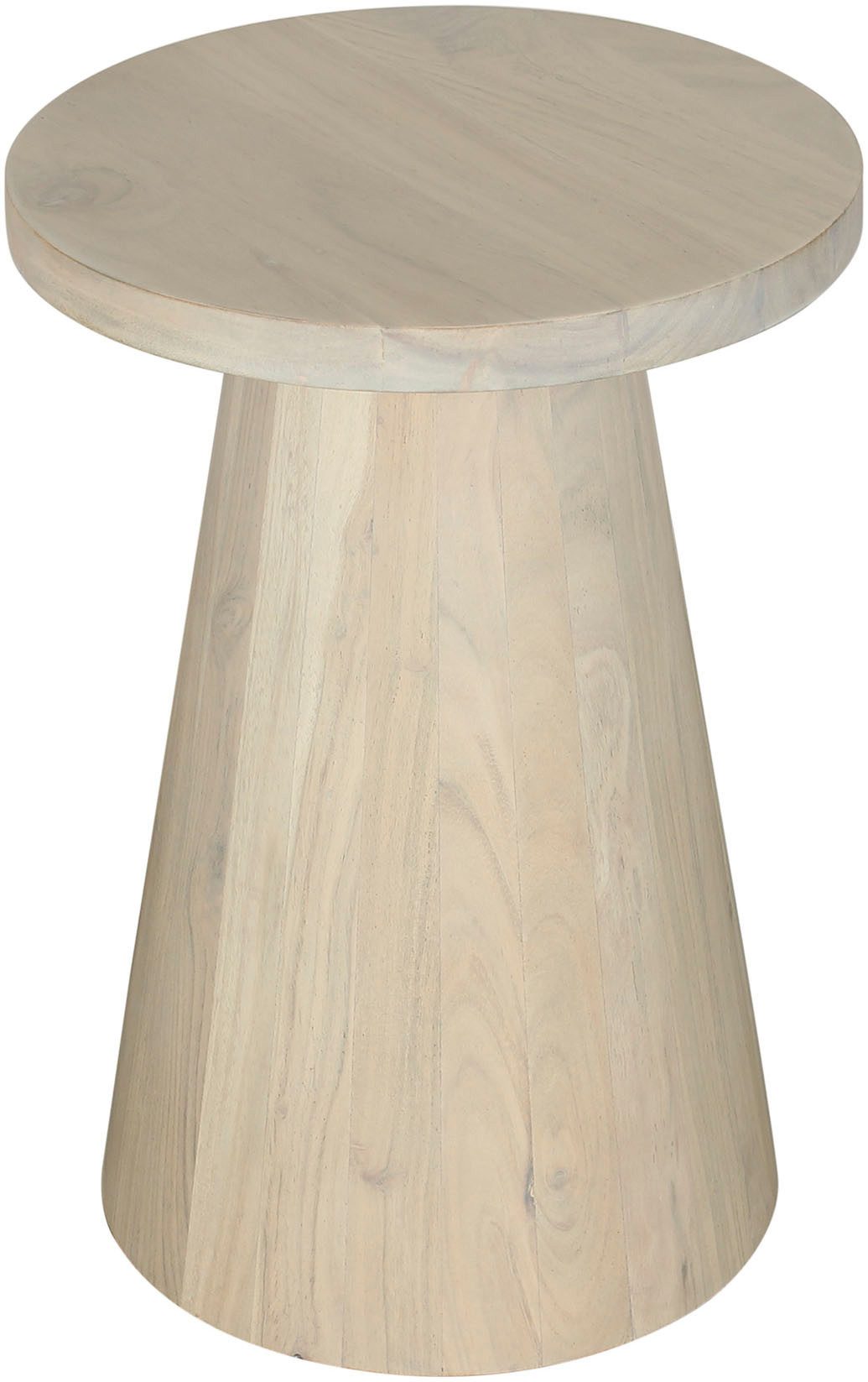 byLIVING Bijzettafel Kegel uit massief hout in zwart of white wash, verschillende maten