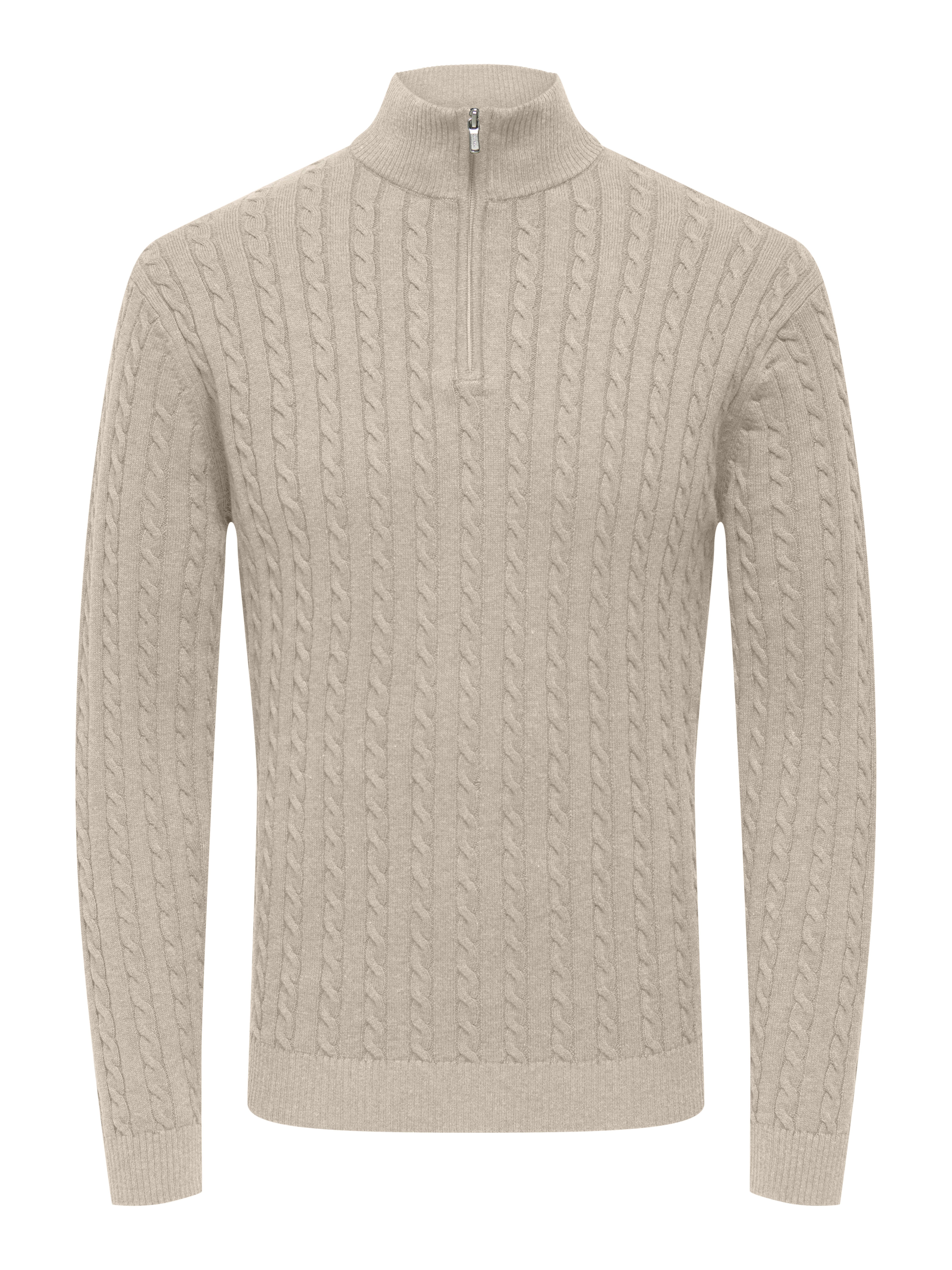ONLY & SONS Schipperstrui ONSLOUI REG 12 CABEL HALF ZIP KNIT