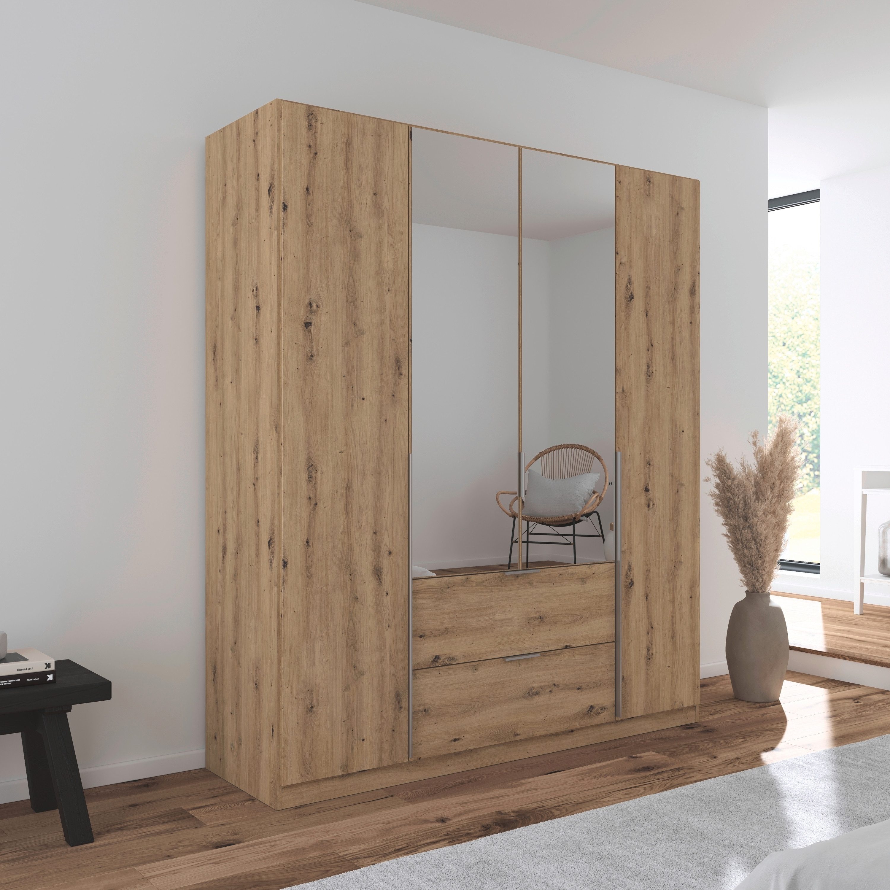 rauch Draaideurkast Kledingkast kast garderobe AGORDO met decor- of hoogglansfront