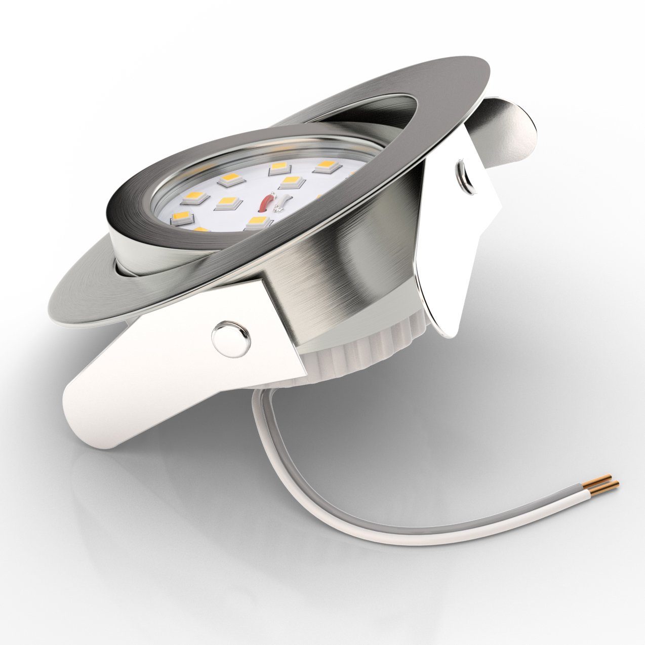 B.K.Licht Ledinbouwlamp 6-delige set inbouwspots, draaibare plafondspots, platte spots