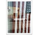 wall-art poster vlag amerika reflection vs (1 stuk) multicolor