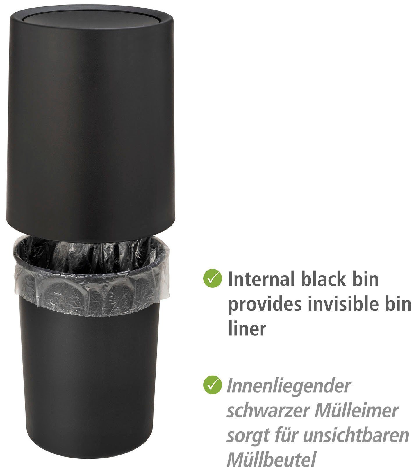 WENKO Tissue-emmer Atri met swingdeksel, 6 liter