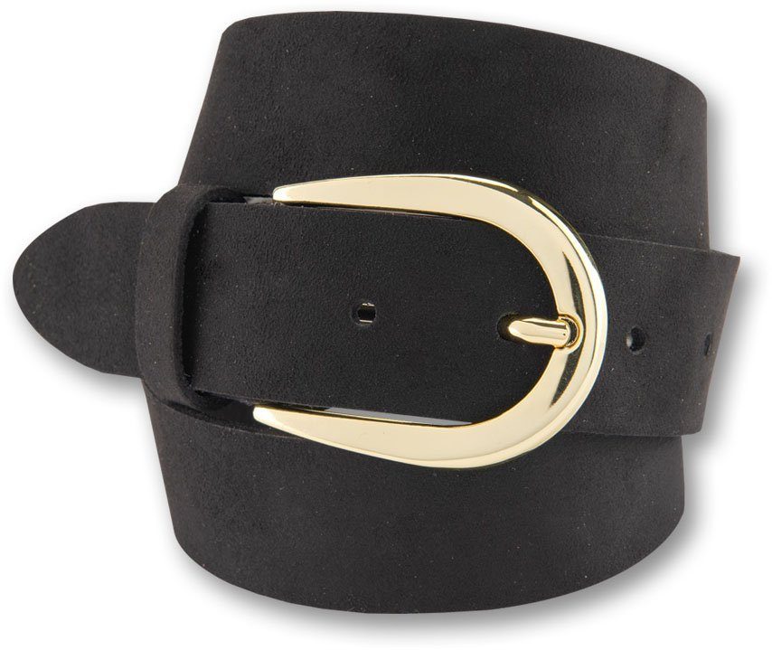 BERND GÖTZ Leren riem met elegante designsluiting, suede