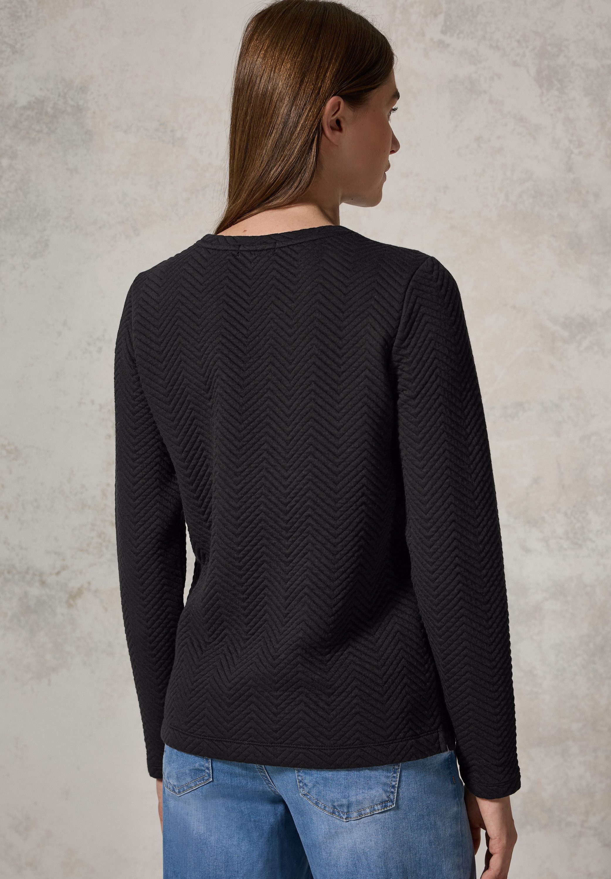 Cecil Shirt met ronde hals met structuurmotief
